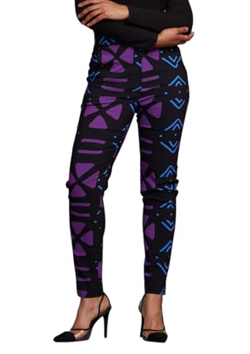 Black Purple Mudcloth Pants