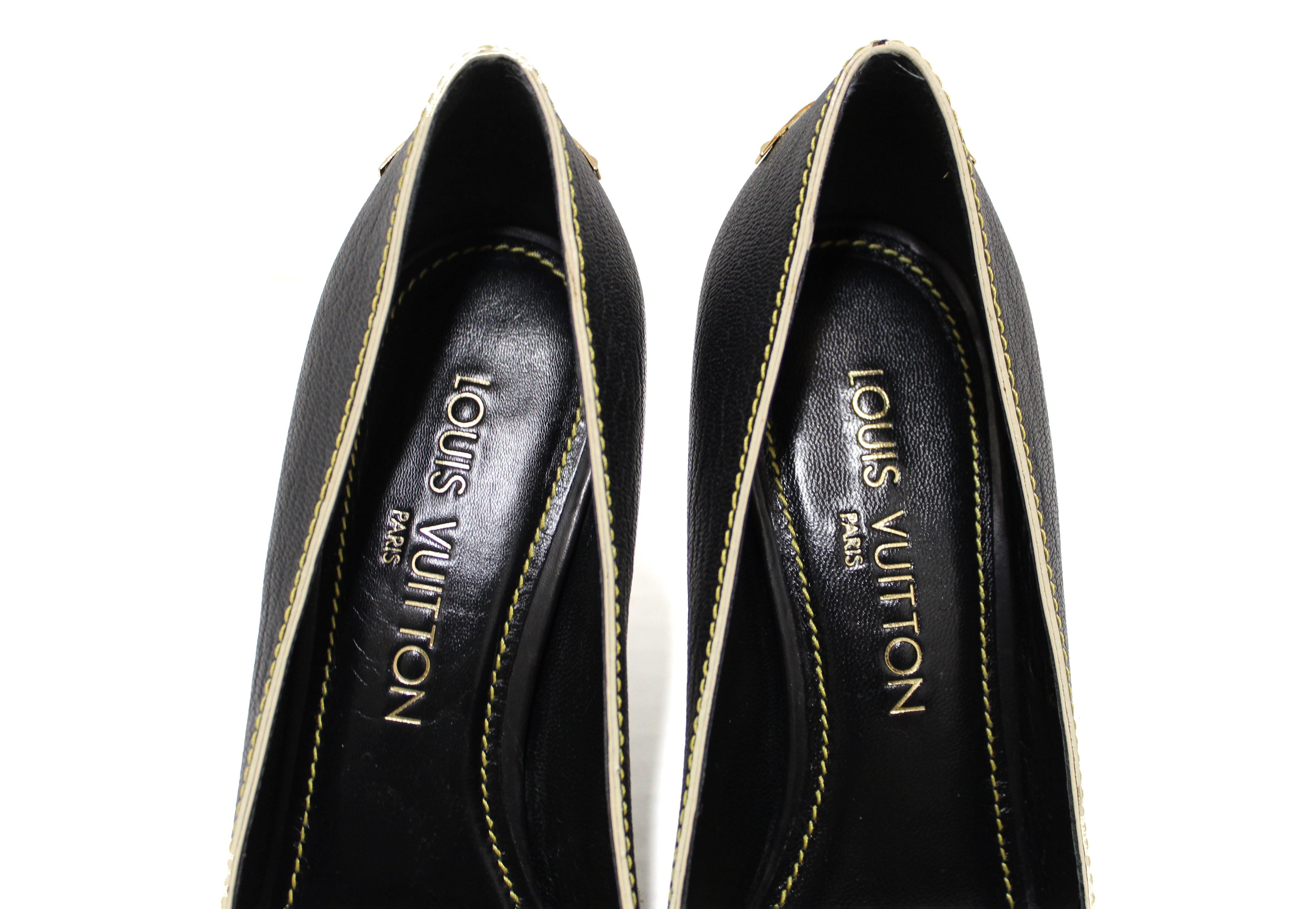Authentic Louis Vuitton Black Suhali Leather Pumps Women's Shoes Size 36 - Elegant Heels for Parties, Weddings & Formal Events