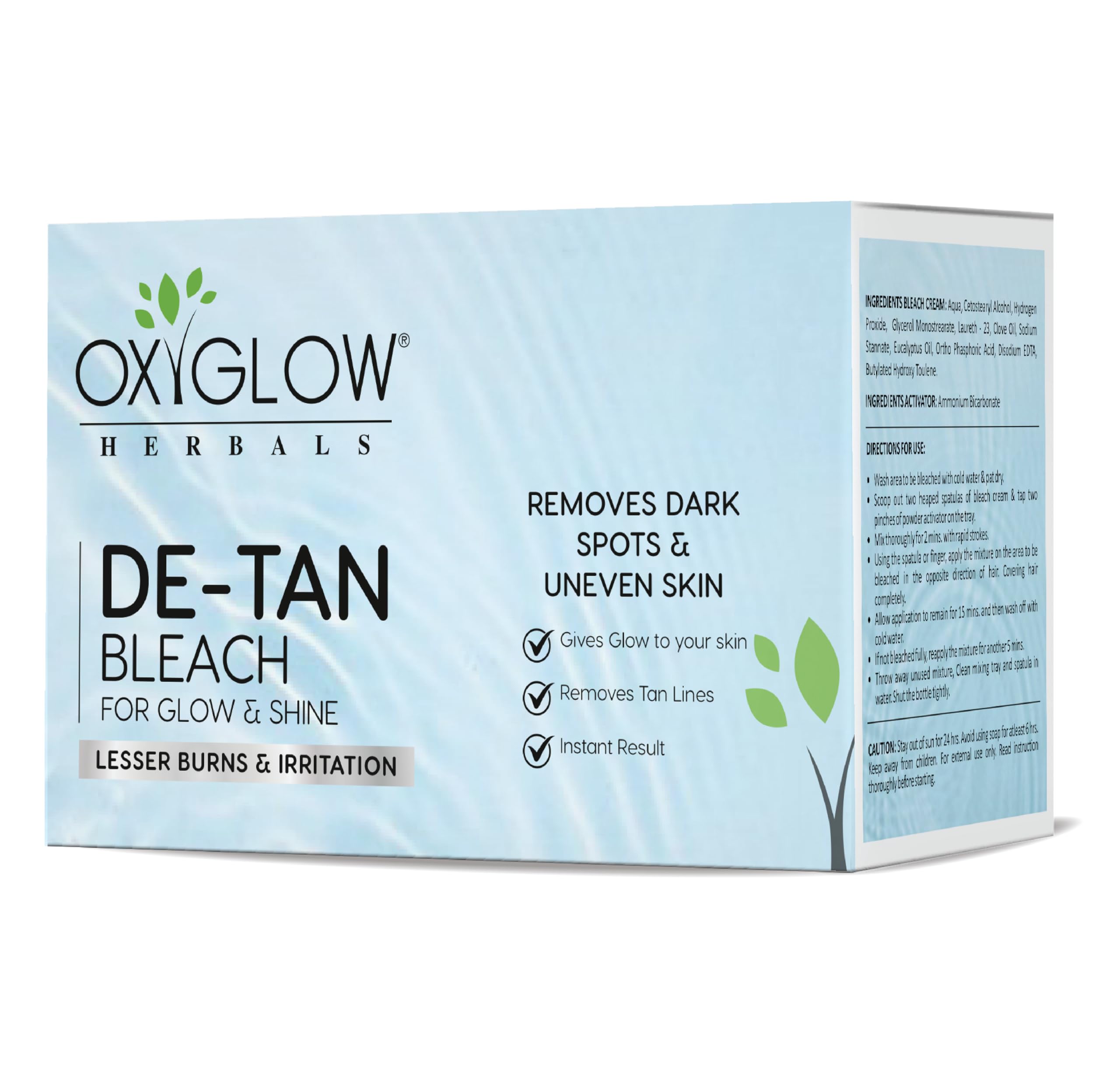 OxyGlow Herbals D-Tan Bleach Cream 300g - Skin Brightening, Tan Removal, Dark Spot Corrector for Face & Body | Moisturizing & Toning Cream for Women | Perfect for Summer Tan, Uneven Skin Tone & Daily Glow Boost