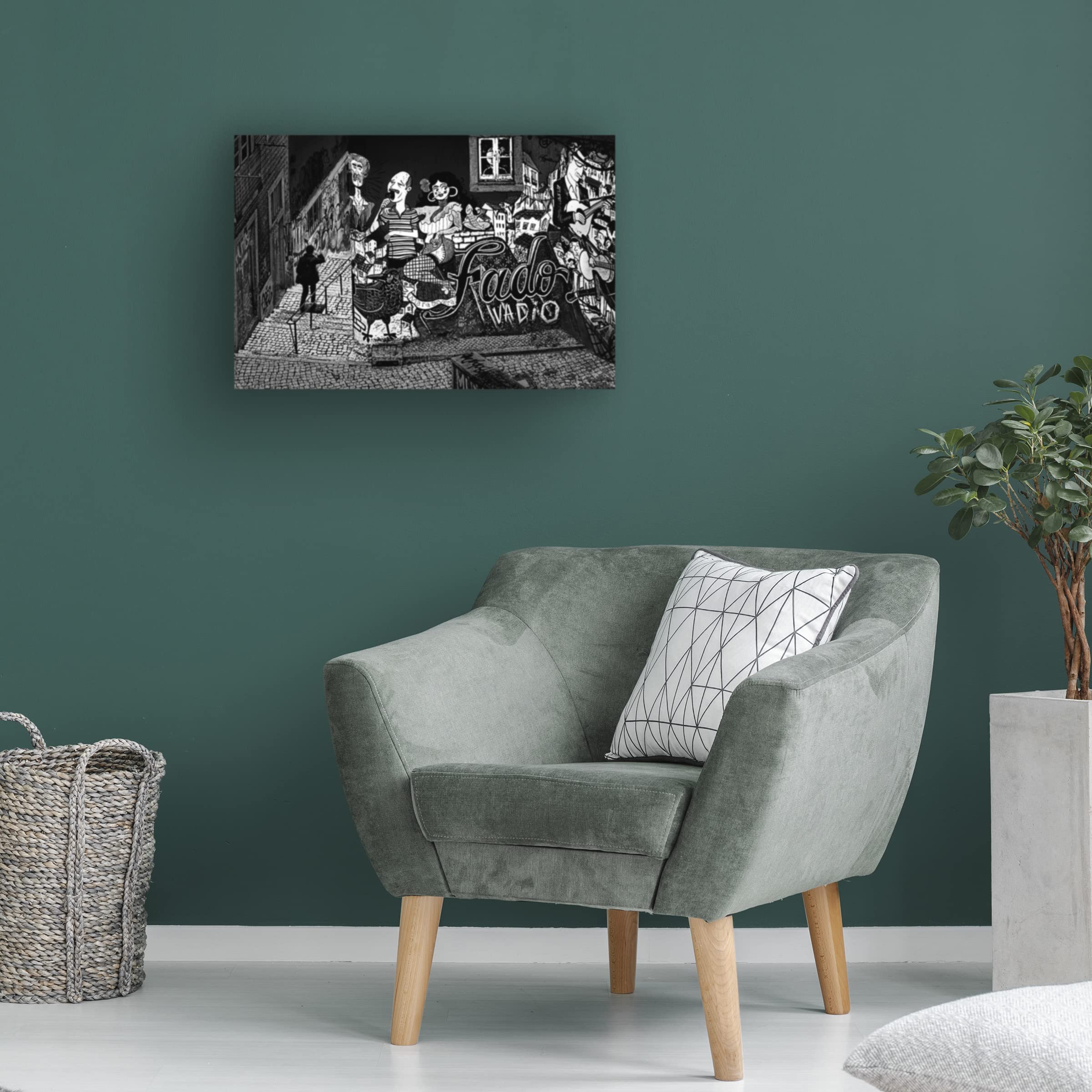 Trademark Fine Art 'Behind These Walls' Canvas Wall Art Print by Paulo Abrantes - Modern Home Decor for Living Room, Bedroom & Office
