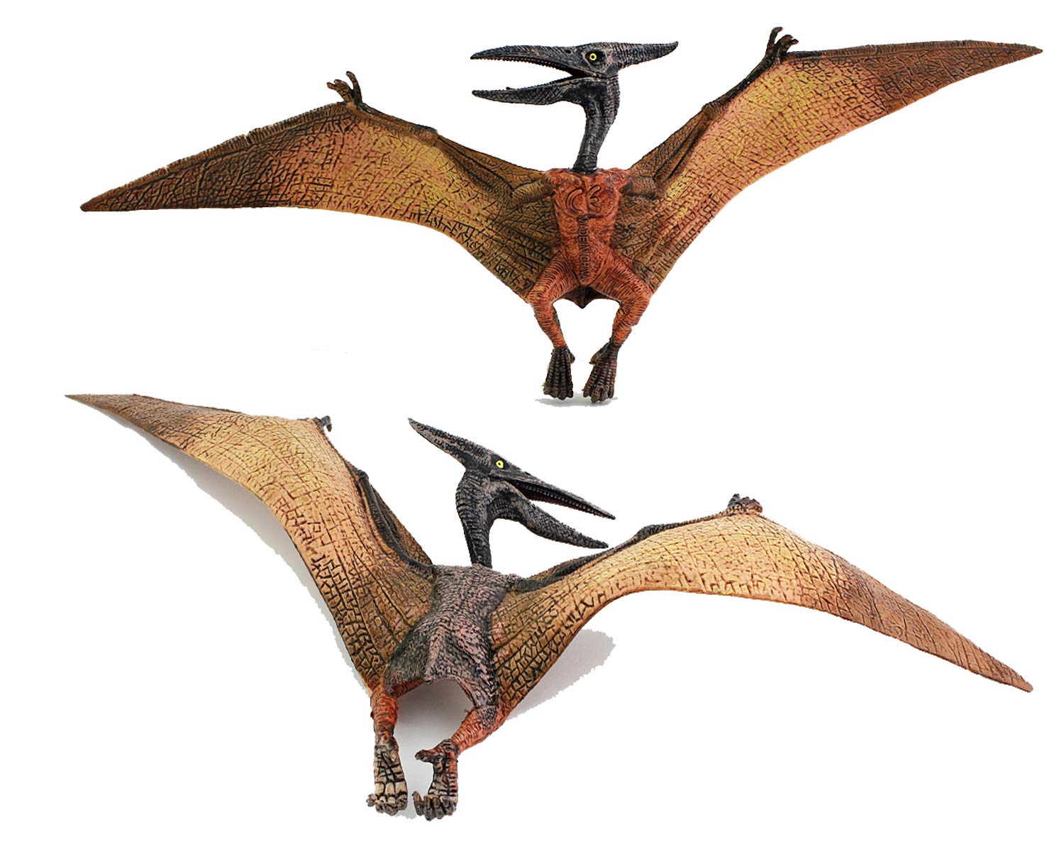 Gemini & Genius 3-Piece Pterodactyl Action Figure Set - Realistic Flying Dinosaur Toys, Pteranodon & Pterosaur Models for Kids - Perfect for Birthday Cakes, Dino Parties & Educational Play