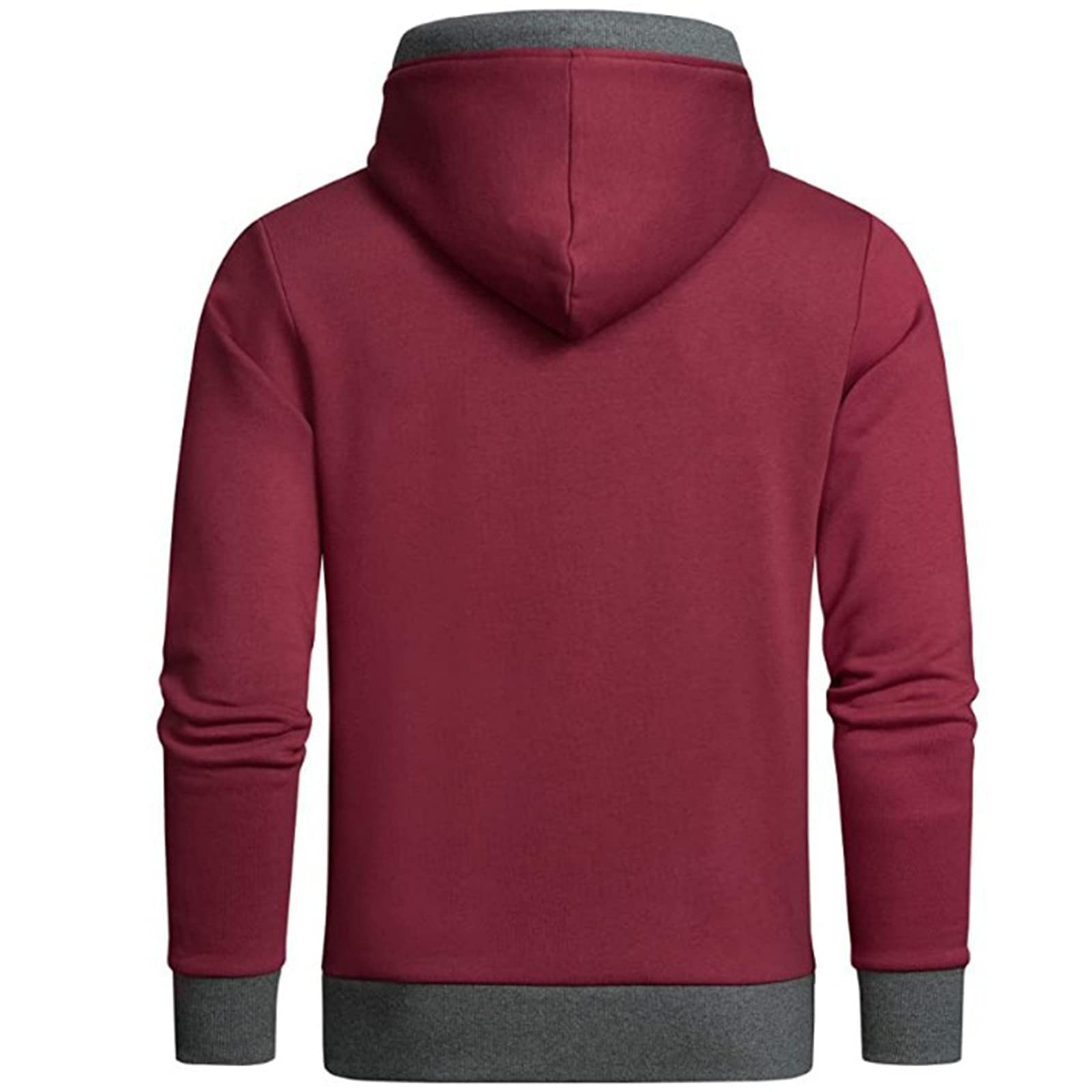 **Men's Slim Fit Cotton Hoodies with Pocket - Casual Crew Neck Sweatshirts & Button Down Shirts for Everyday Wear - Perfect for Gym, Work, and Outdoor Activities**