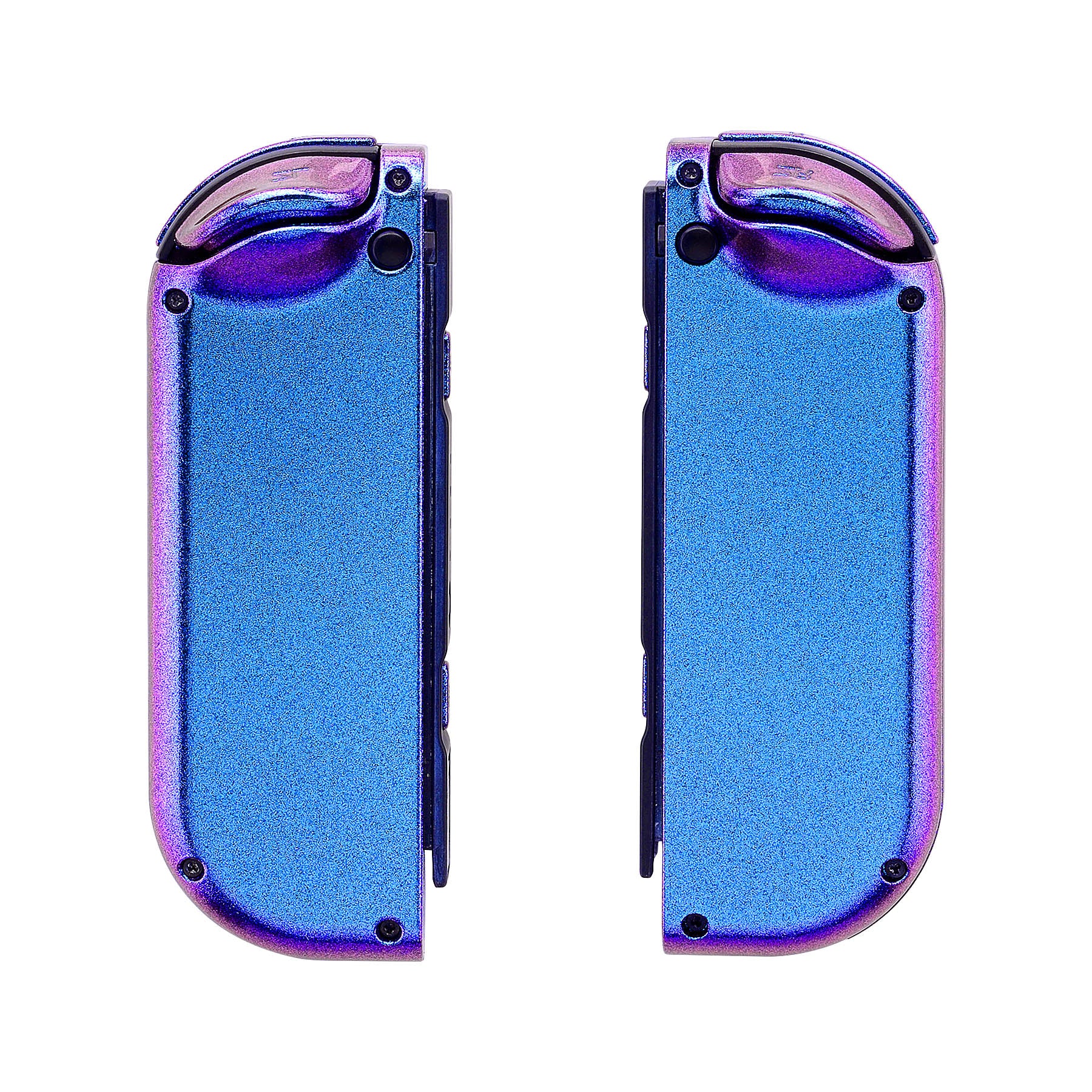 eXtremeRate D-Pad Replacement Shell Case with Buttons for Nintendo Switch Joy-Con - Chameleon Purple Blue | Full Set Shell Upgrade for Better Gaming Experience | Perfect for NS Switch Controller Customization & Repair