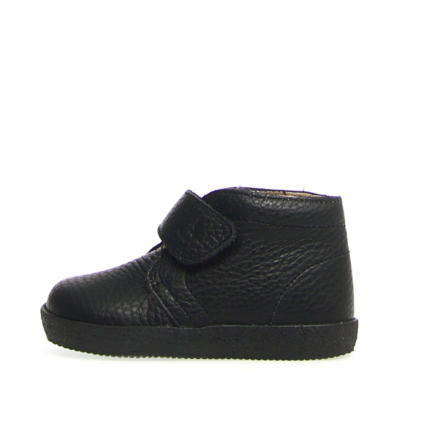 Falcotto Kids' Conte VL Calf Pebbled Leather Shoes for Boys & Girls - Black | Stylish & Comfortable School & Casual Wear