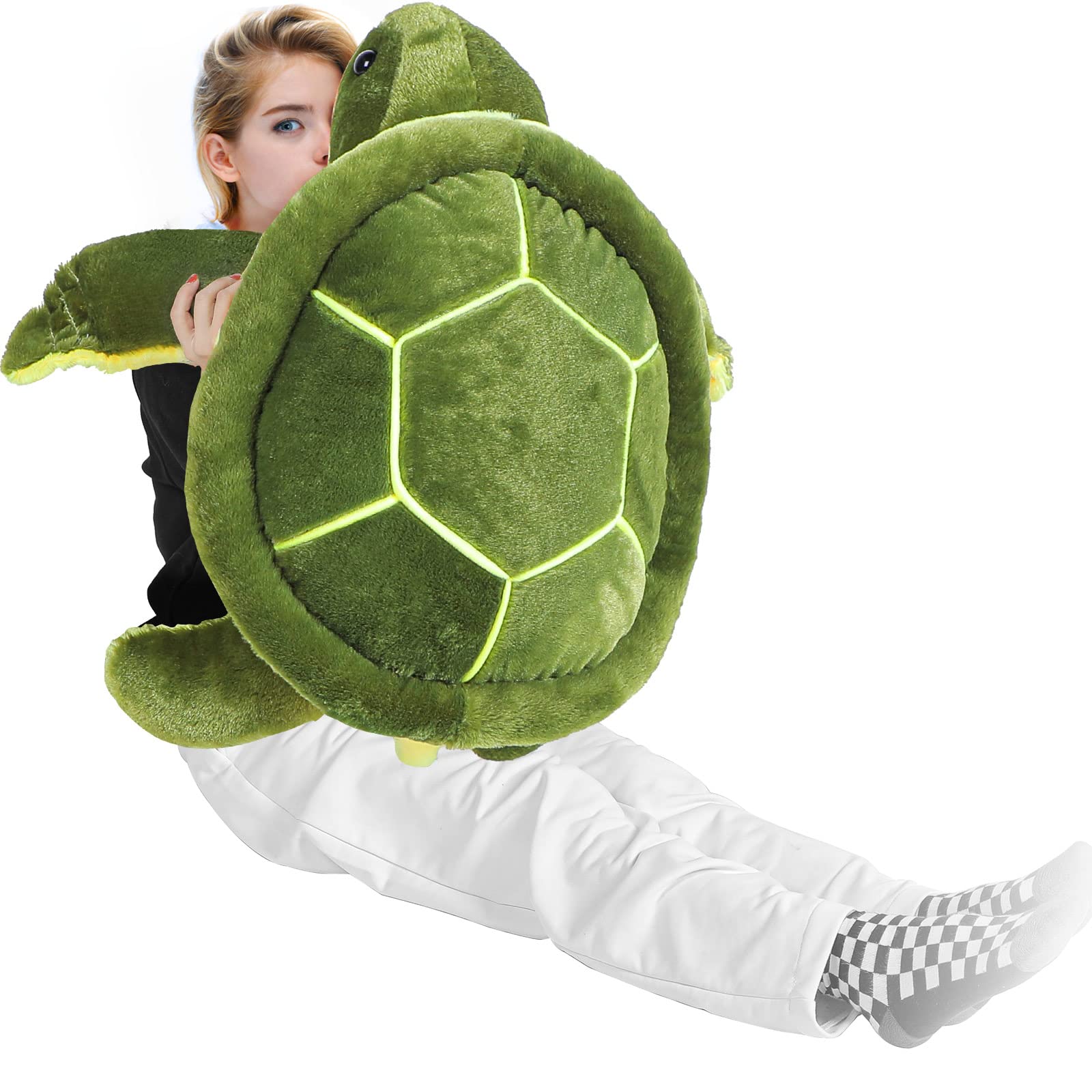 **Civaner 33-Inch Large Sea Turtle Stuffed Animal Plush Toy - Soft Huggable Pillow for Kids, Valentine's Day Gift, Birthday Present, Cute Tortoise Doll for Bedroom Decor & Nursery Cuddling**