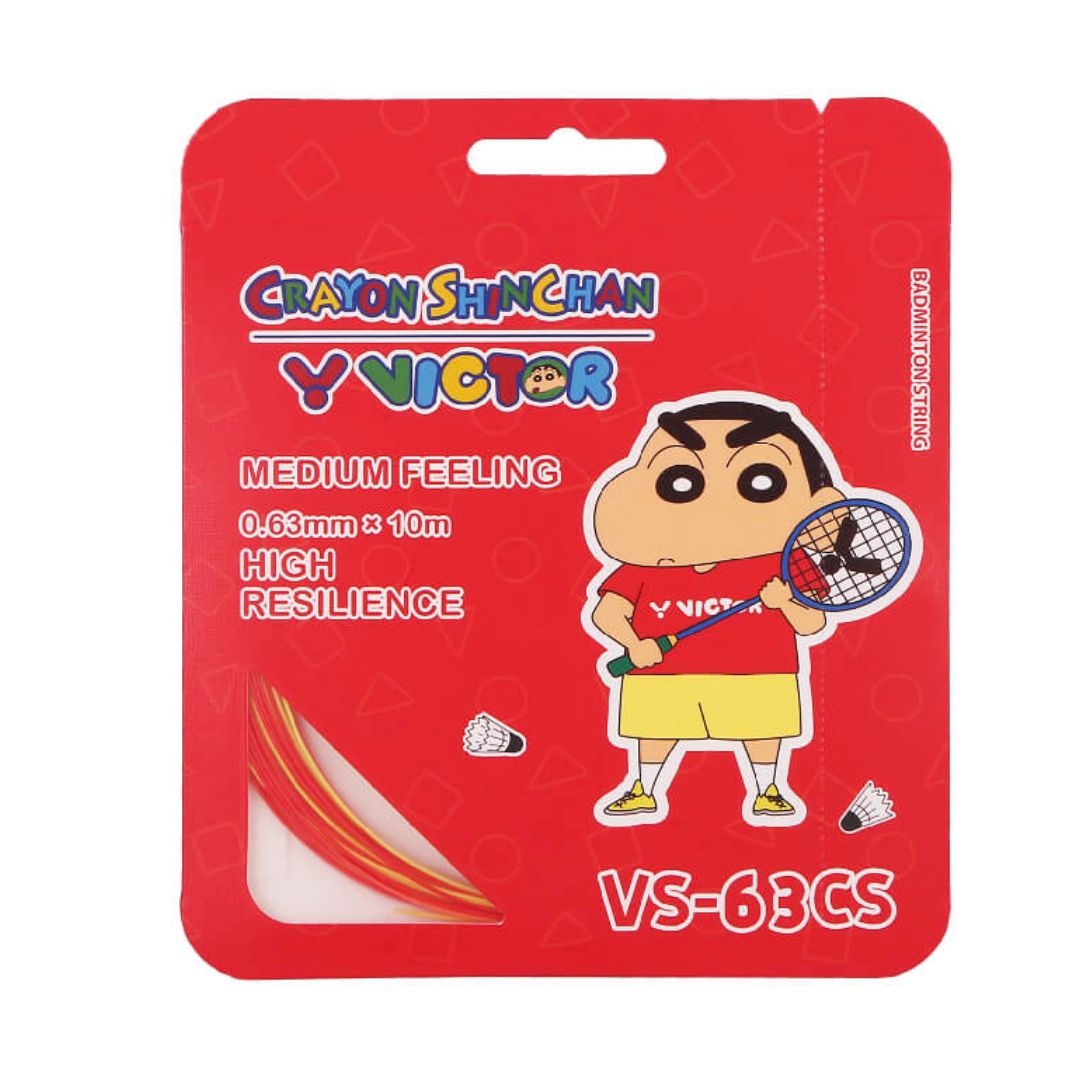 Victor X Crayon Shinchan VS 63CS Badminton Racket Strings - Limited Edition for Professional Players & Tournament Use