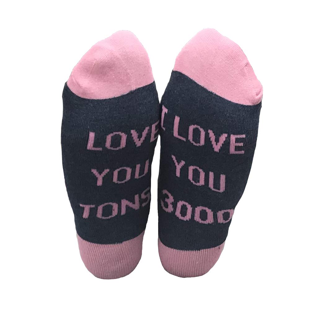 I LOVE YOU 3000 Funny Novelty Socks for Men & Women - Cool Gift for Dad, Christmas Present - Perfect for Marvel Fans, Movie Lovers & Everyday Wear