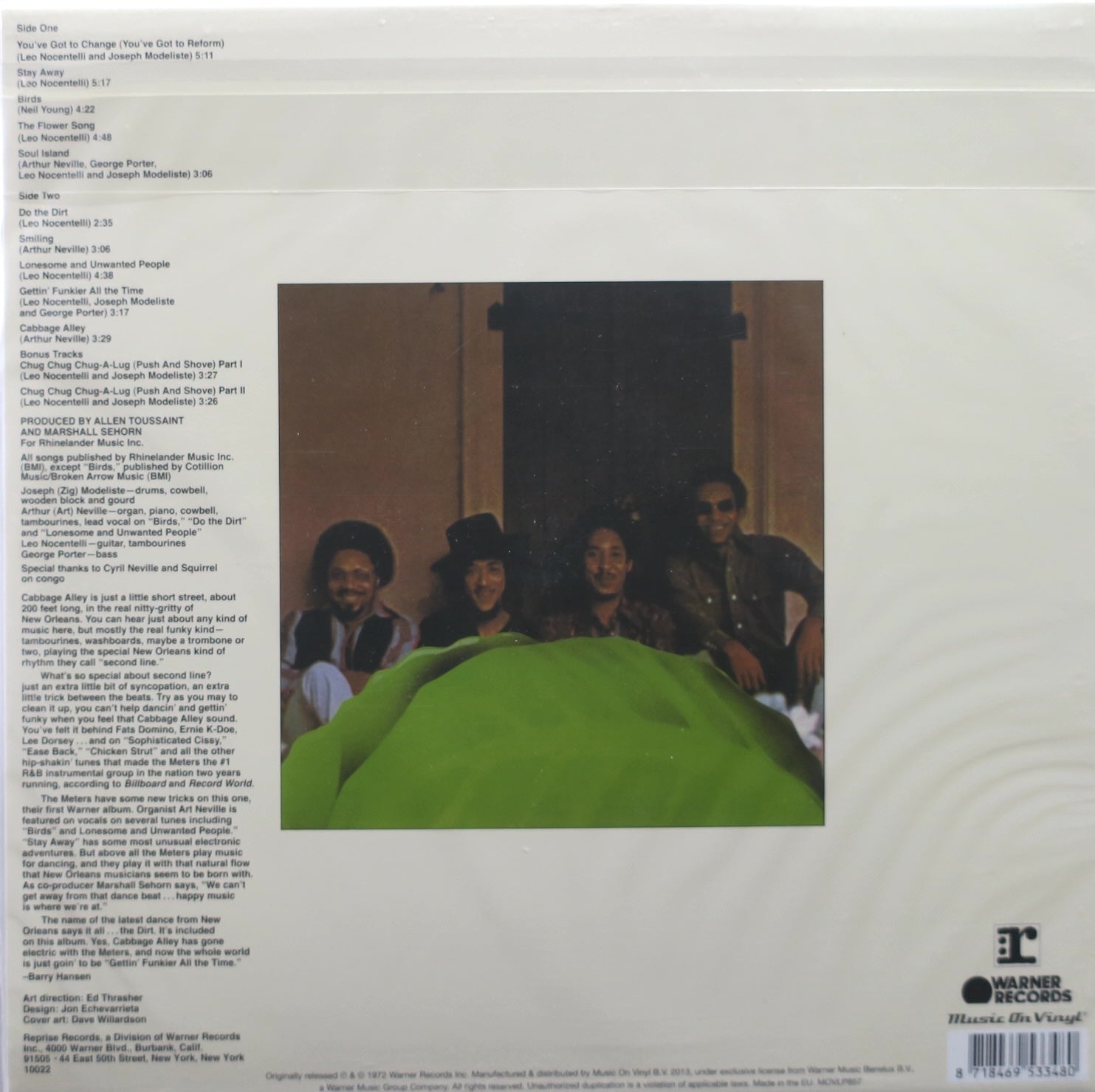 Meters 'Cabbage Alley' 180g Vinyl LP Record - Classic 1972 Soul Funk Music Album - Perfect for Vinyl Collectors & Music Enthusiasts