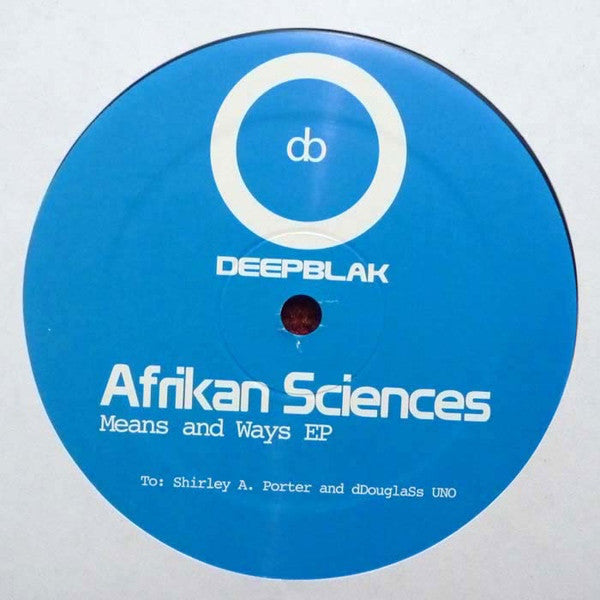 Afrikan Sciences – Means And Ways EP | Deepblak DBR V008 | Electronic Music Vinyl Record for DJs & Collectors | Perfect for Home Listening & Club Sets