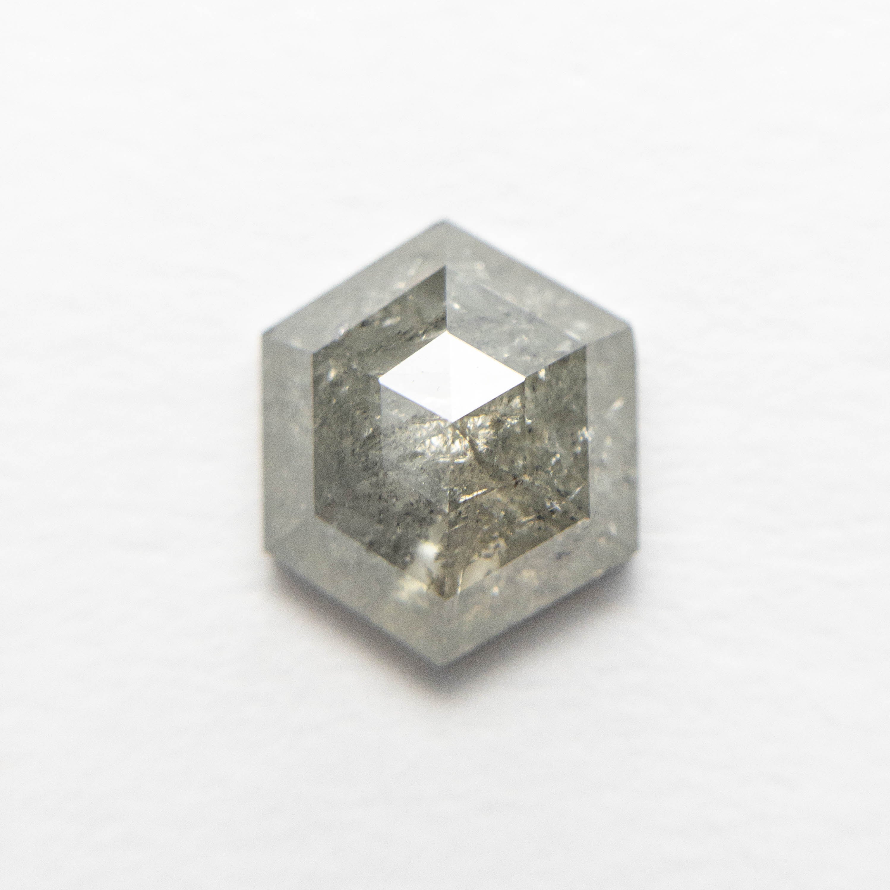 2.47ct Hexagon Rose Cut Loose Gemstone - 9.59x8.09x3.88mm Natural Rose Quartz for Jewelry Making, Engagement Rings & DIY Crafts