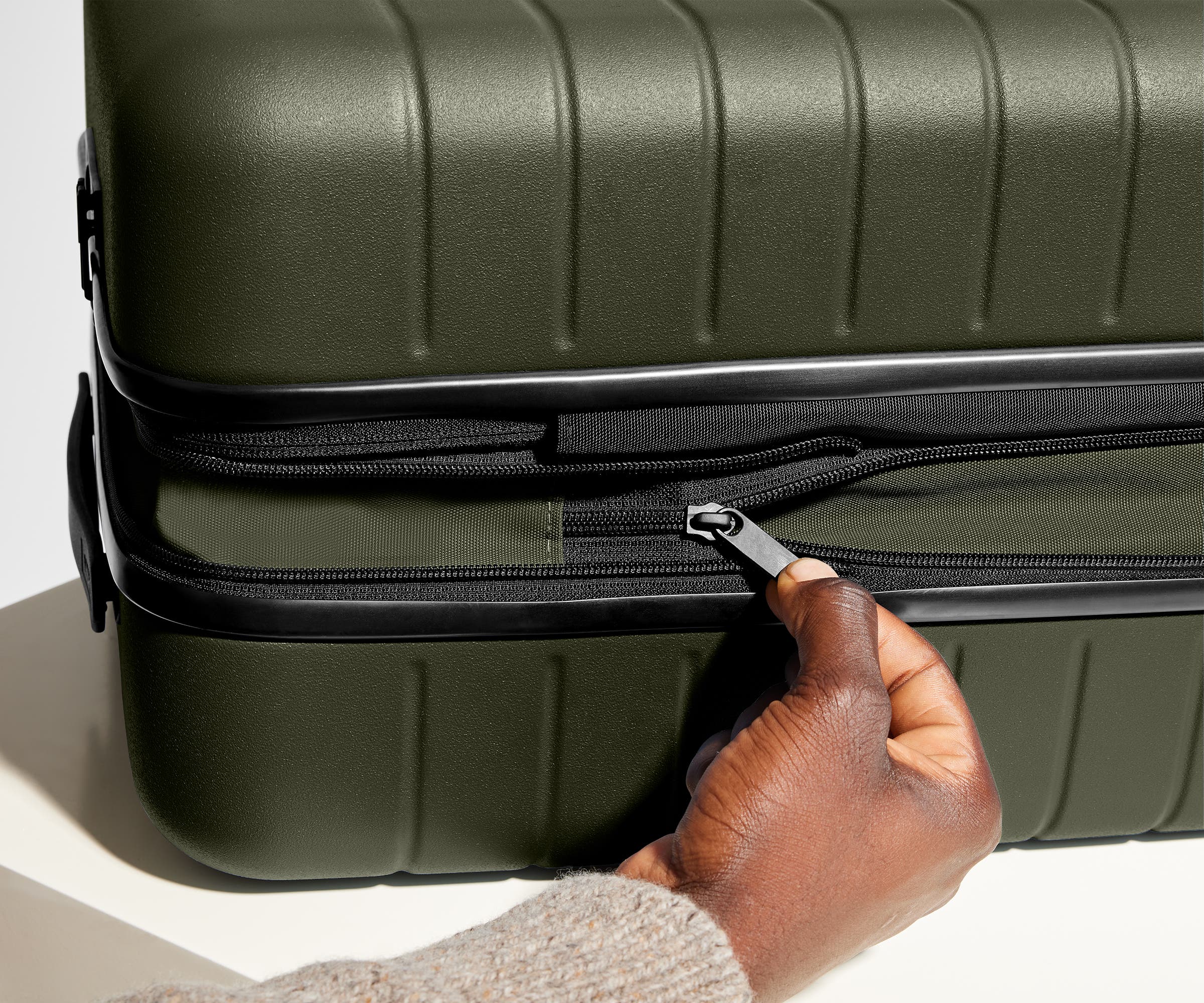The Carry On Flex in Olive Green - Lightweight Expandable Luggage for Travel, Business & Weekend Getaways | Durable Spinner Suitcase with 360° Wheels & TSA Lock