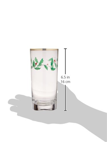 Lenox 849605 Holiday 4-Piece Highball Glass Set - Christmas Dinnerware for Entertaining - Perfect for Holiday Parties, Cocktail Nights & Festive Gatherings