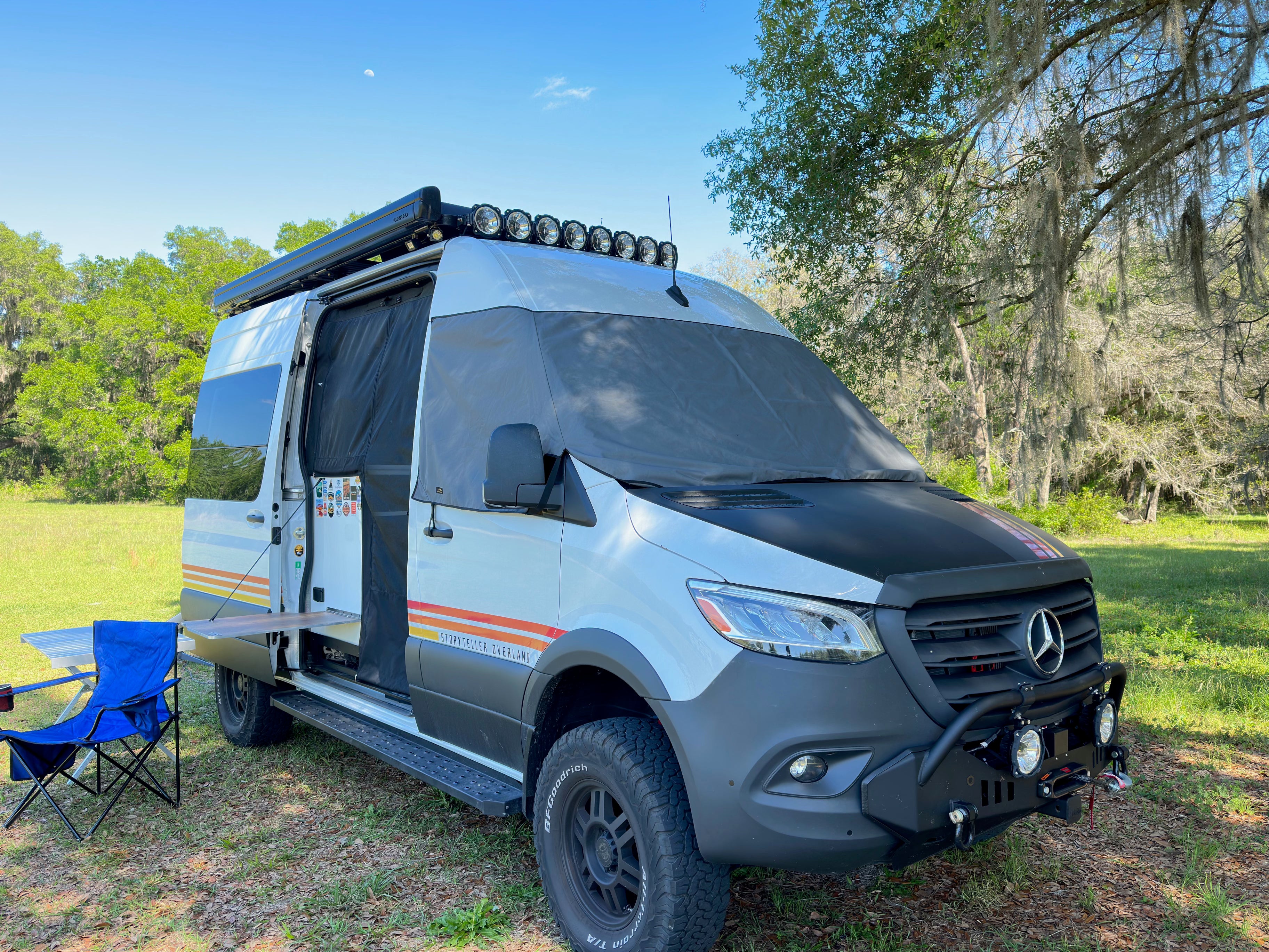 Van Outer Windshield Cover for Revel, Storyteller & Jayco RVs - UV Protection & Heat Shield for Camping & Road Trips