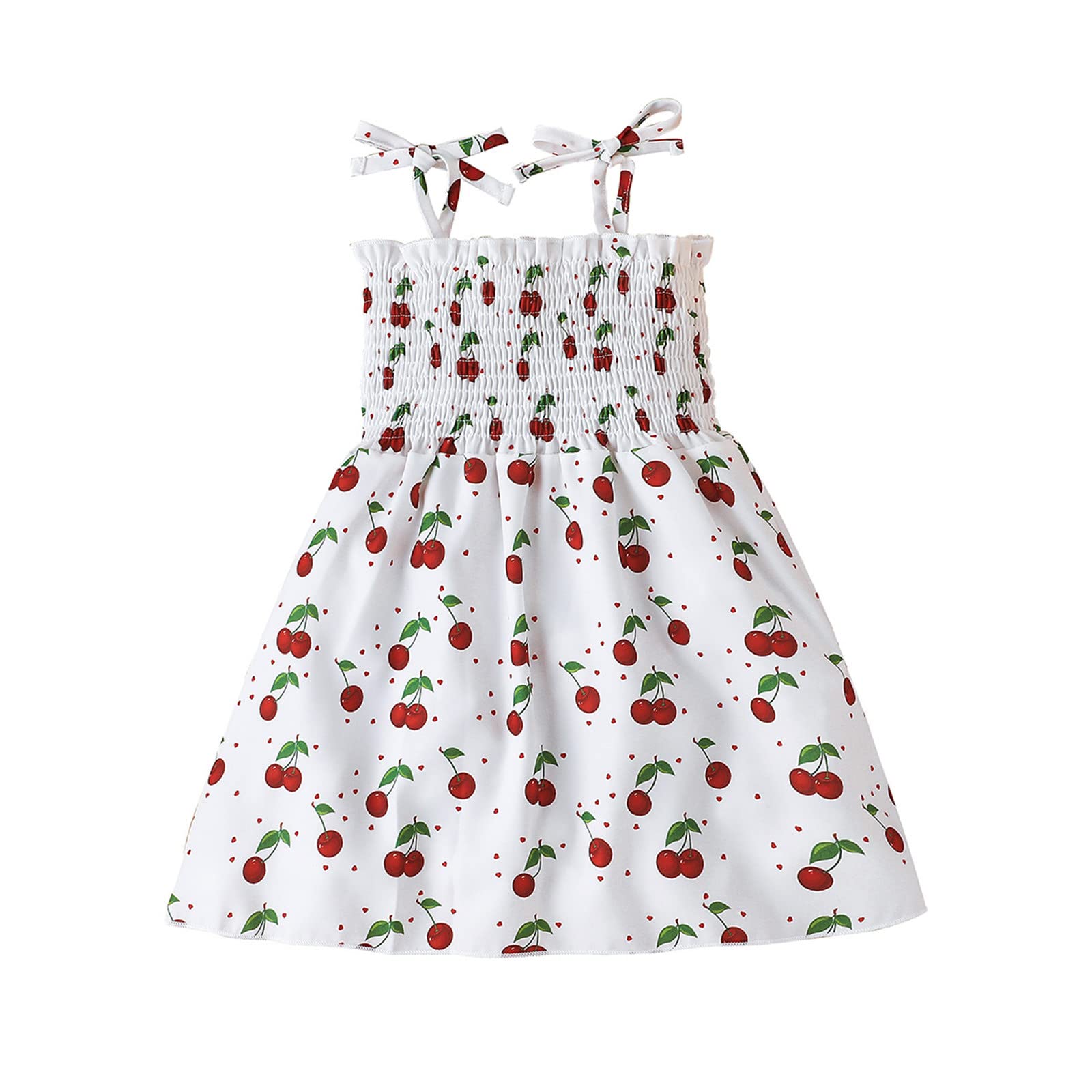 Xbgqasu Toddler Girls Sleeveless Beach Dresses - Cute Cartoon Printed Princess Summer Outfits for Baby Girls | Perfect for Beach Vacations, Pool Parties & Family Photos