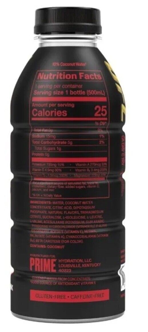 Prime Hydration Sports Drink - 16.9 Fl Oz (Pack of 12) | Electrolyte Beverage for UFC Athletes | Logan Paul & KSI Approved | Perfect for Workouts, Gaming & Post-Exercise Recovery