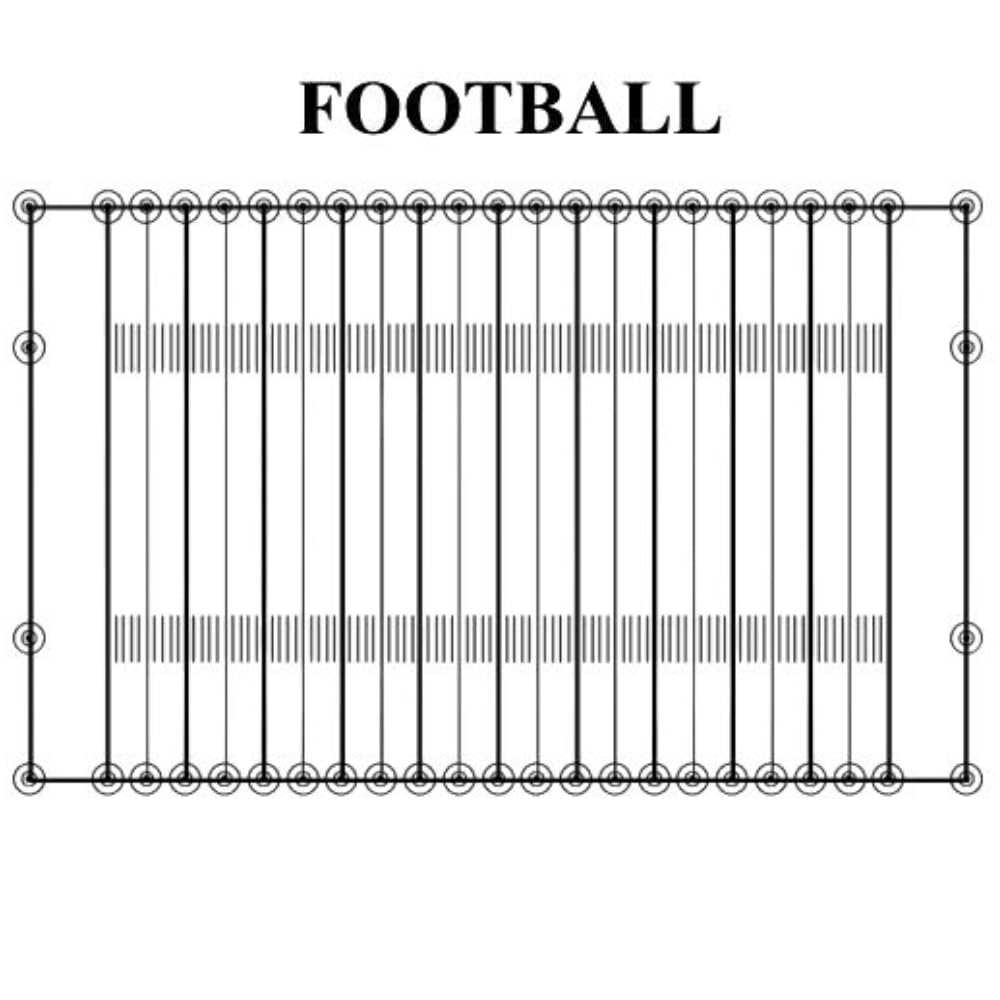 Newstripe Athletic Field Layout Kits - Durable Nylon Marking System for Football, Baseball, Soccer Fields | Professional Sports Field Line Striping Tools | Reusable USA-Made Equipment for Perfect Straight Lines | Ideal for School, Park & Professional Sports Field Maintenance