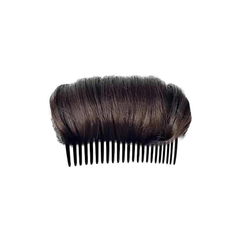 1Pcs Hair Bump Up Combs Clips - Volumizing Hair Styling Tool for Women, Dark Brown Bun Maker & Hair Insert Accessory - Perfect for Updos, Ponytails & Everyday Hairstyles
