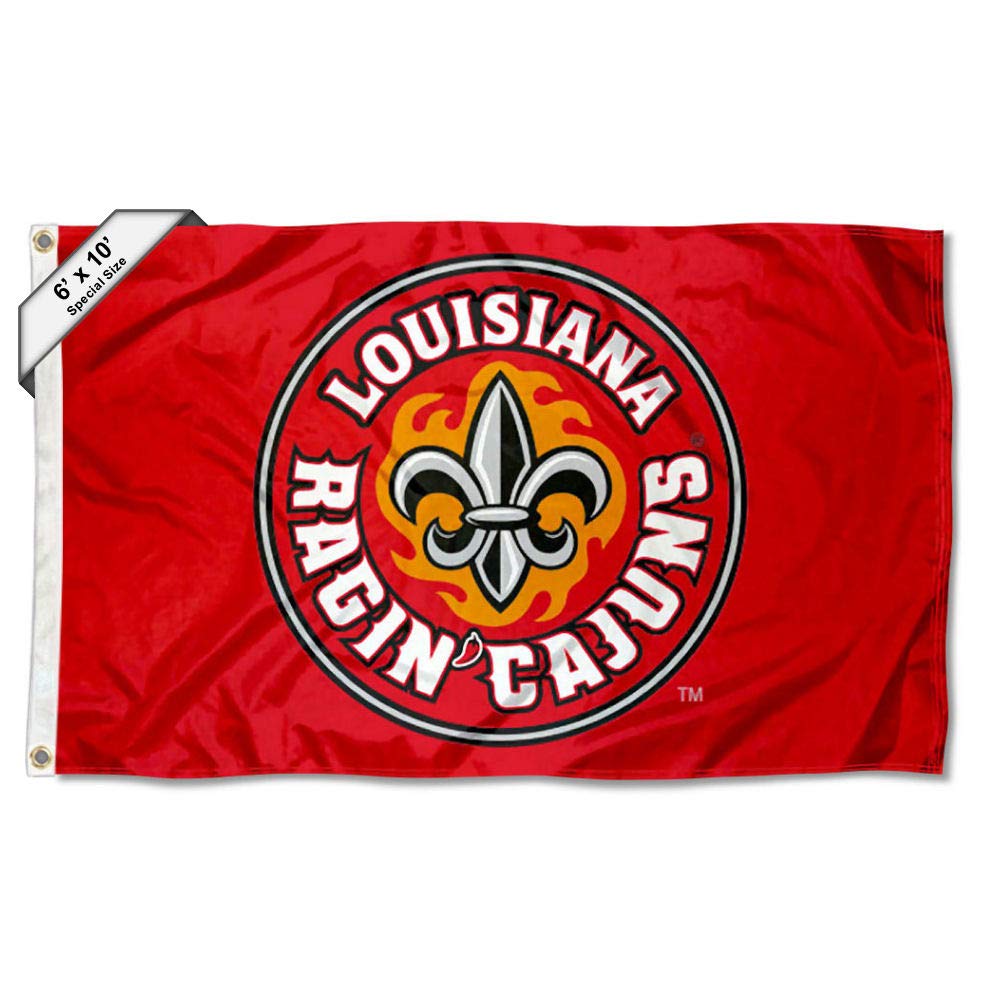 Louisiana Lafayette Ragin Cajuns 6x10 Feet Large Flag - College Flags & Banners for Outdoor, Indoor, Game Day Decor, Tailgating, Dorm Room & Wall Display