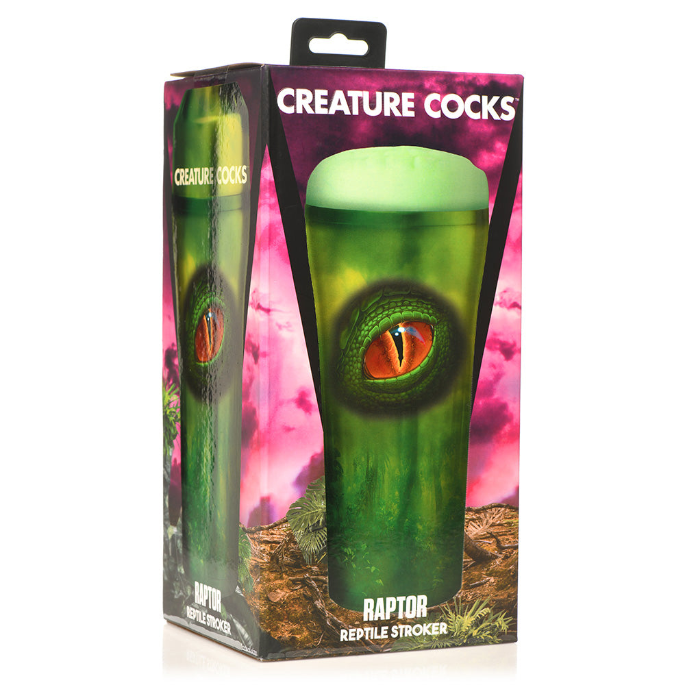 Creature Cocks Raptor Adjustable Pressure Reptile Stroker - Realistic Textured Masturbator for Men | Perfect for Solo Play & Fantasy Fulfillment