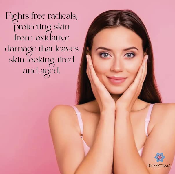 RX Systems PF Antioxidant Serum C - 20% Vitamin C Face Serum for Glowing Skin, Anti-Aging & UV Protection | Brightens Skin & Reduces Blemishes | Day & Night Skincare Routine for Radiant Complexion