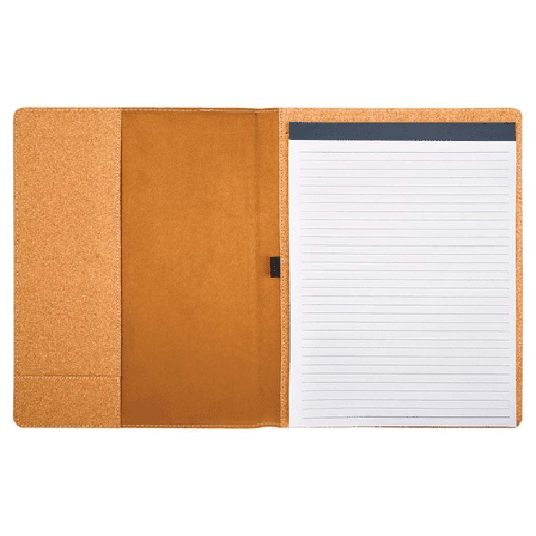 Premium Leather Cork Portfolio & Notebook Set with Roman Monogram - Executive Business Gift for Professionals, Office & Travel Use