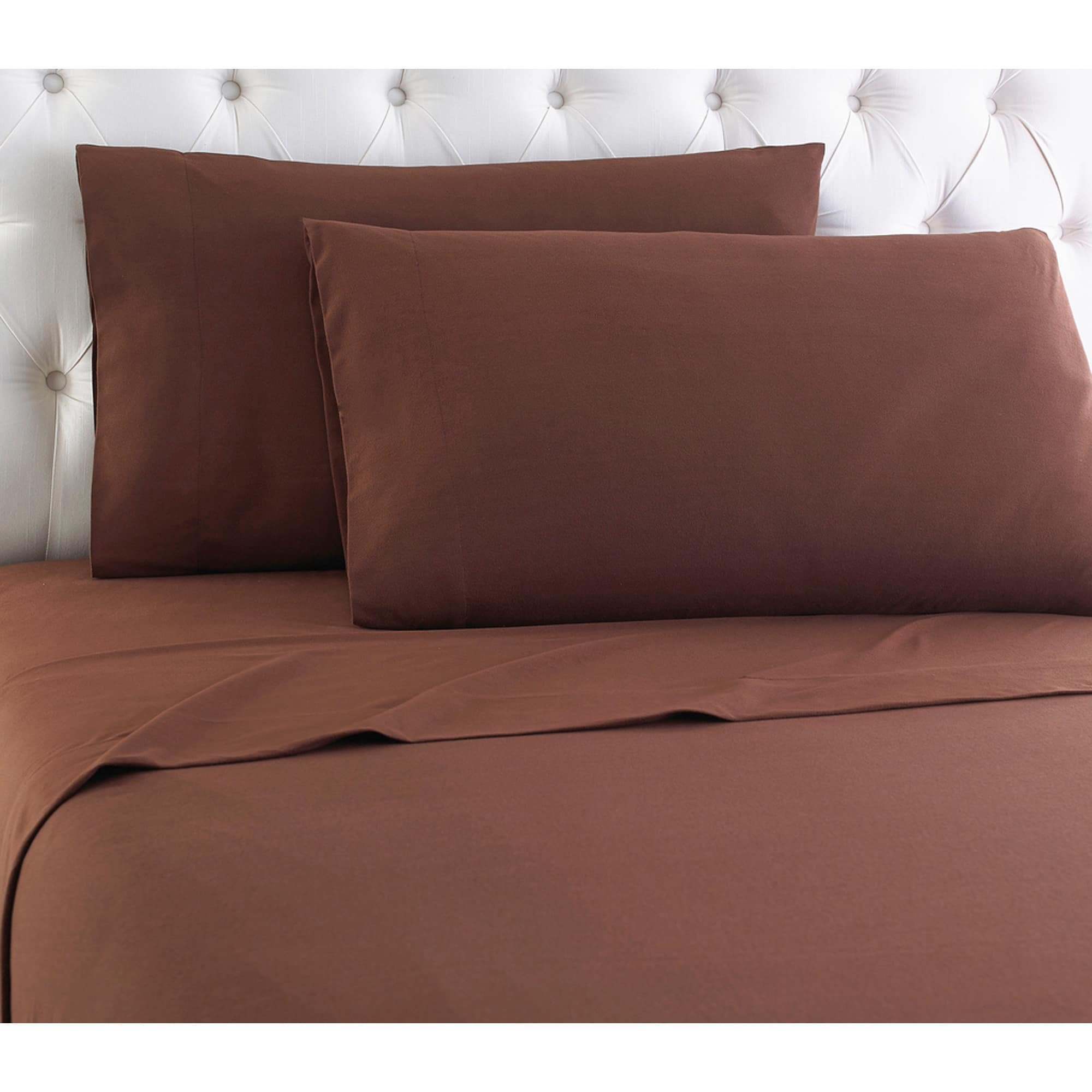 Premium Micro Flannel Sheet Set - Twin Size, Chocolate Brown - Ultra Soft & Cozy Bedding for Winter Warmth - Perfect for Cold Nights, Guest Rooms & Dorm Comfort