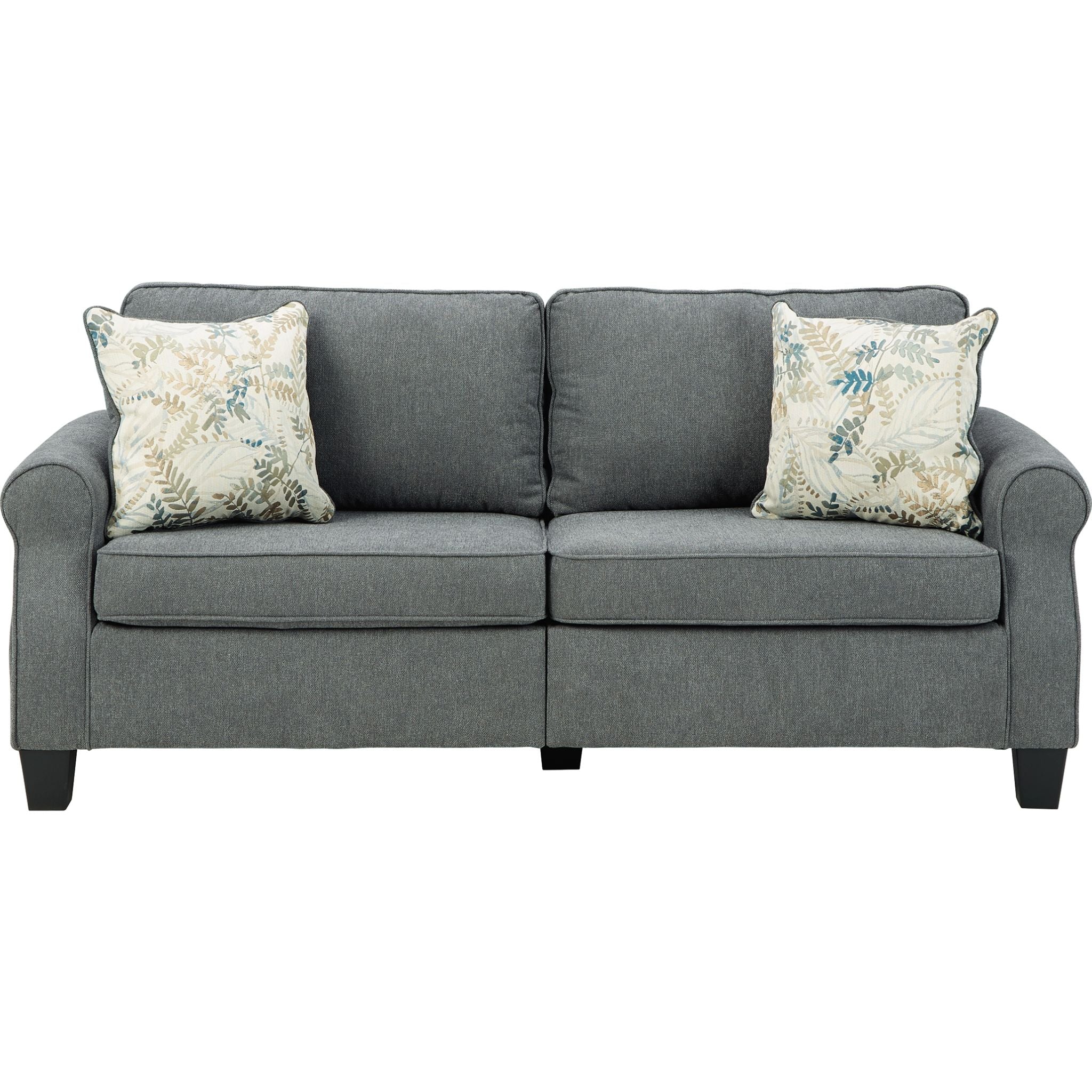 Alessio Modern Charcoal Gray Sofa - Comfortable 3-Seater Couch for Living Room, Lounge & Office
