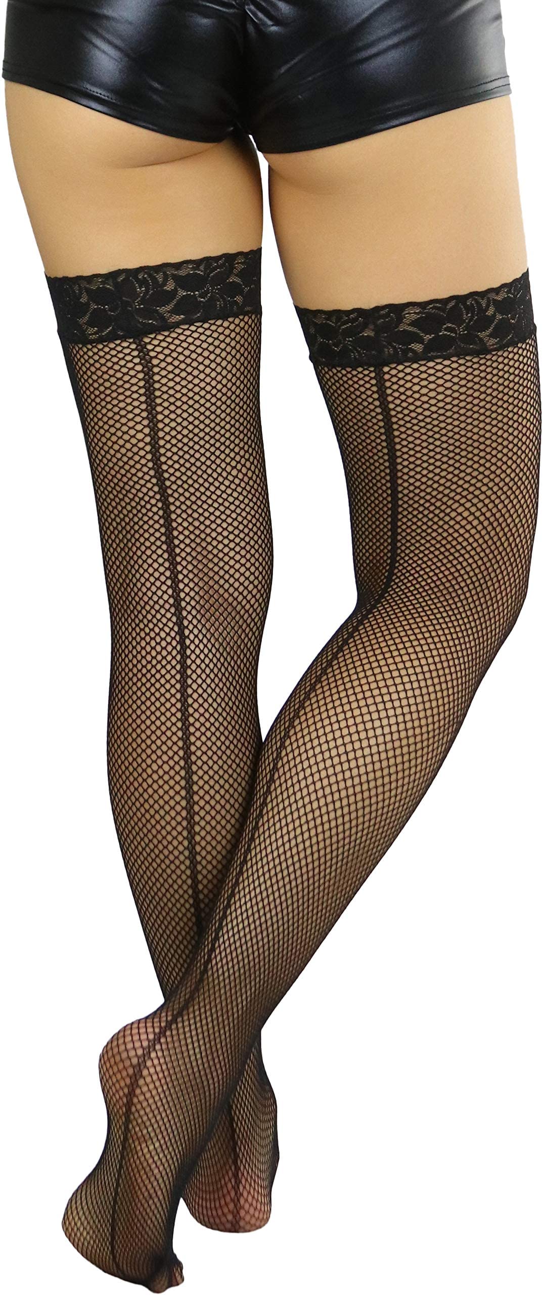 Stylish Women's Bright & Vibrant Fishnet Thigh High Stockings - Sexy Party, Cosplay & Night Out Fashion Accessories