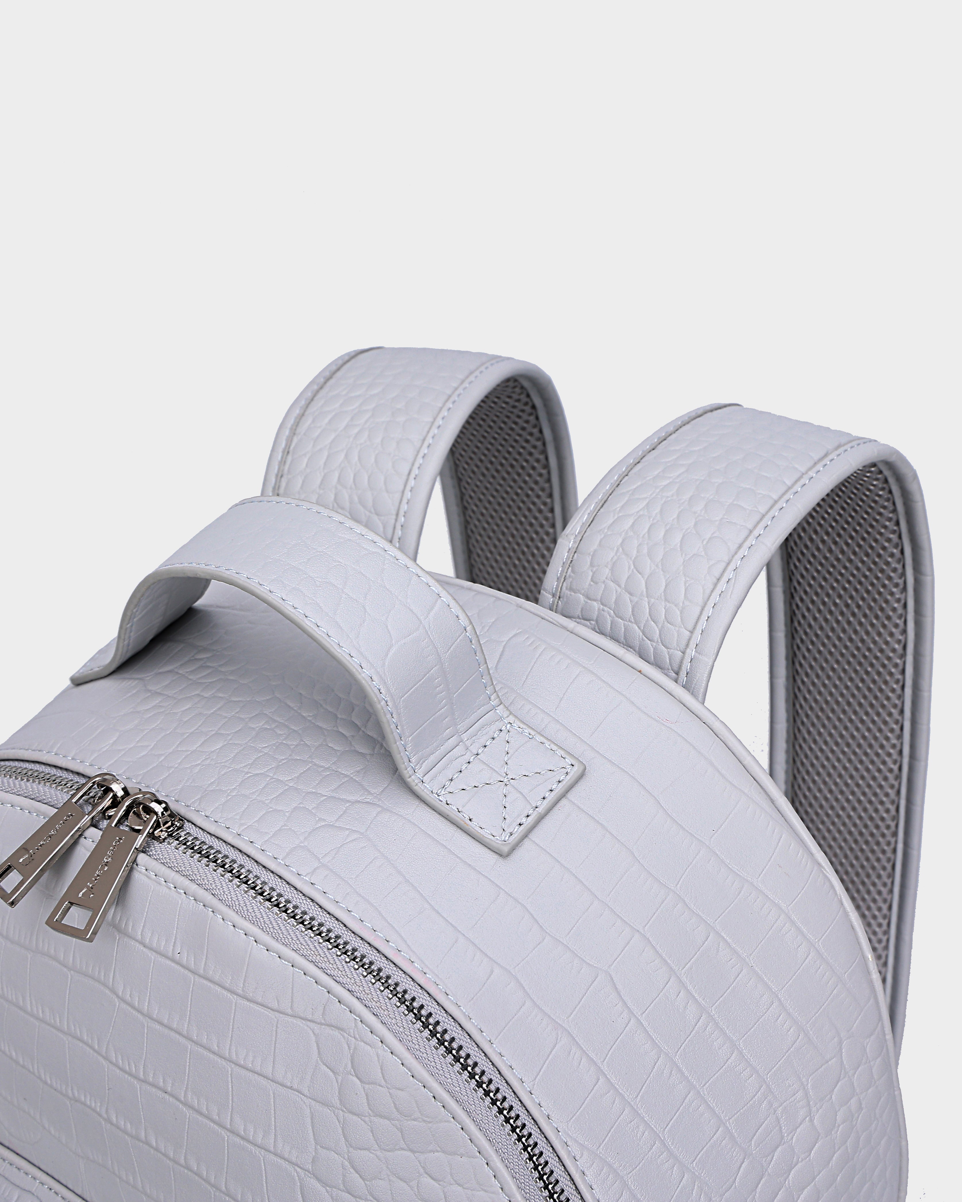 Premium Genuine Leather Backpack - Waterproof Grey Laptop Backpack for Men & Women - Stylish Travel, Work & College Commuter Bag