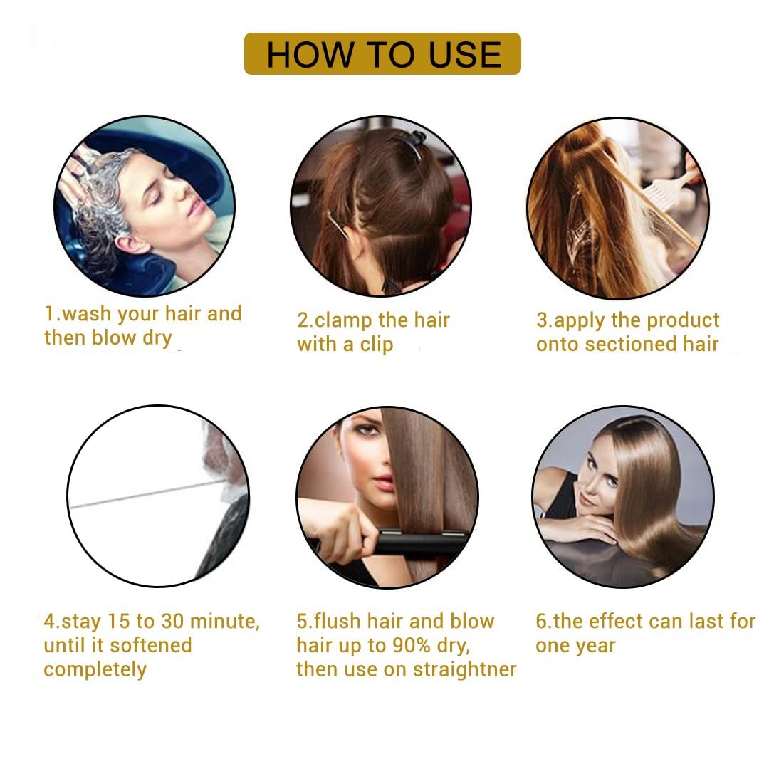 Professional Hair Straightening Cream with Keratin & Argan Oil - Heat Protectant & Frizz Control Treatment for Long-Lasting Silky Smooth Hair (60ml) | At-Home Salon Quality Styling for Women & Men | Perfect for Daily Use, Special Occasions & Travel