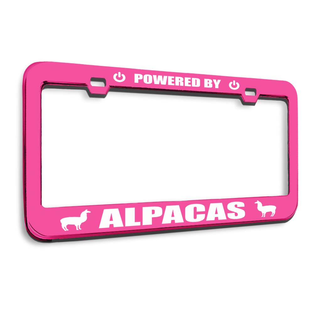 Speedy Pros Chrome Metal License Plate Frame - Durable Car Accessory with 2 Holes, Hot Pink (1 Frame) | Perfect for Customizing Vehicles, Motorcycles & Show Cars