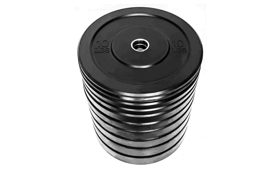 Warrior Premium Bumper Plate Set 500Lbs - Olympic Weight Plates for CrossFit, Powerlifting & Home Gym Workouts