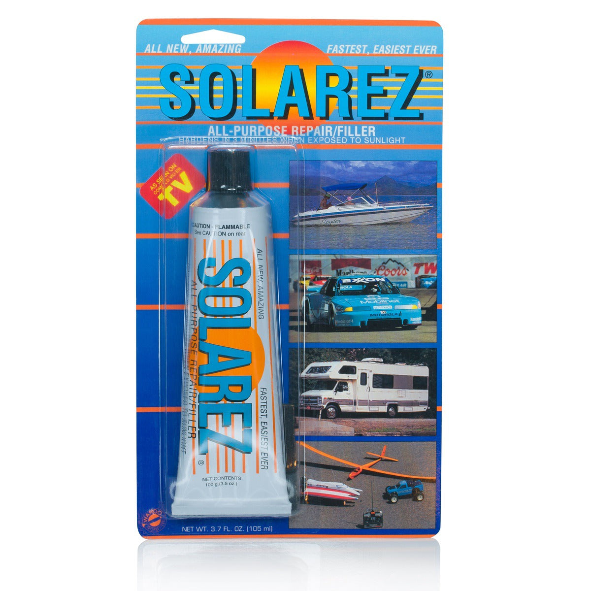 Solarez Polyester All-Purpose Ding Repair Kit - 3.5oz Tube for Surfboard, Kayak & Boat Fiberglass Repair - Waterproof UV Cure Resin for Outdoor Marine Applications