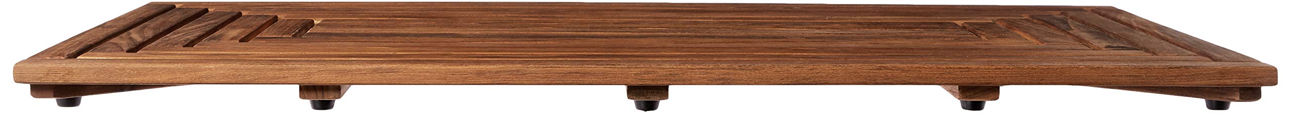 Bare Decor Giza Teak Shower Mat & Subsy Teak Soap Dish Set - Natural Wood Bathroom Accessories for Spa-Like Luxury - Perfect for Showers, Bathtubs, and Bathroom Decor