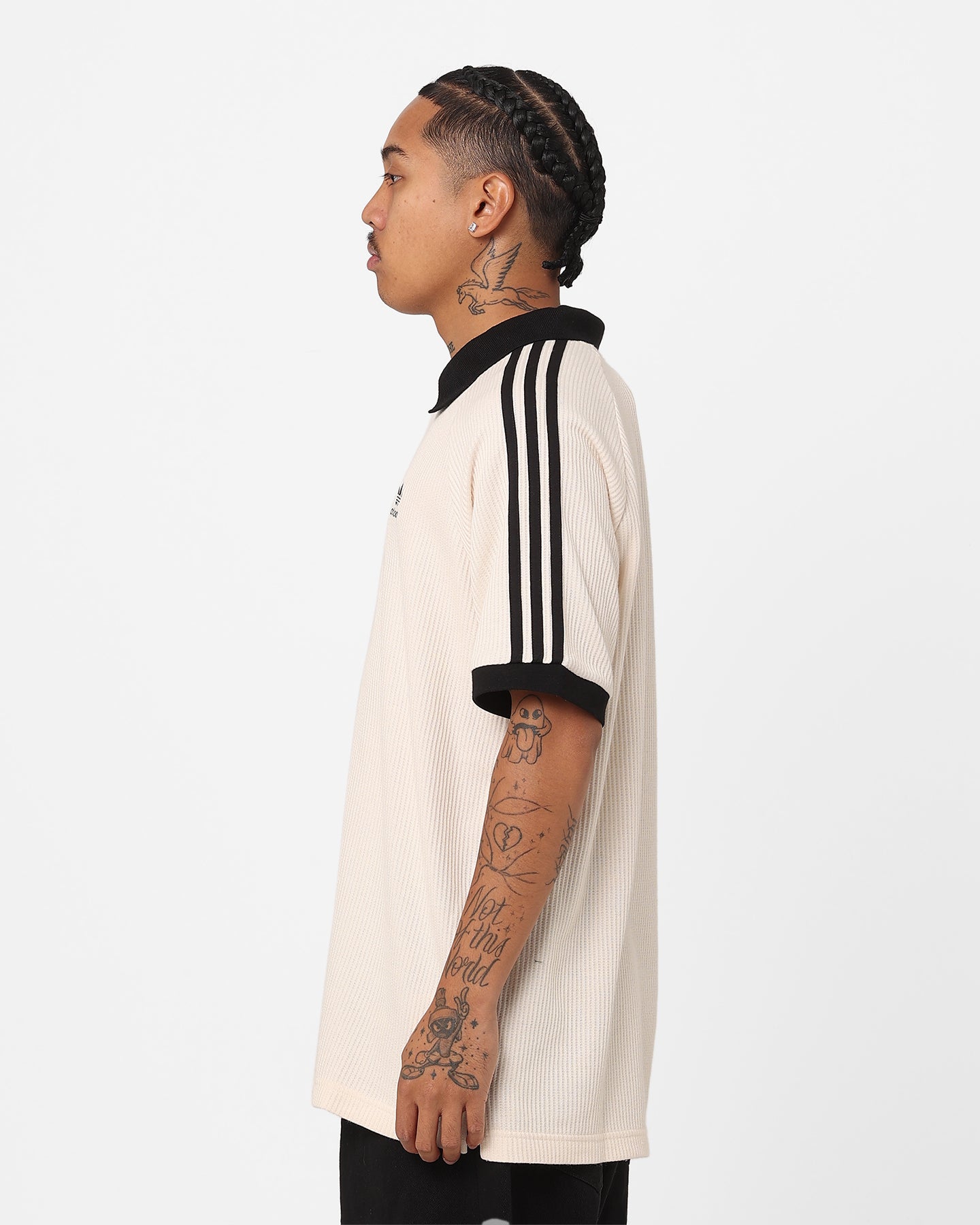 Adidas Adicolor Classics Waffle Q2 Polo T-Shirt for Men - Wonder White | Retro Sporty Casual Shirt for Golf, Tennis & Everyday Wear