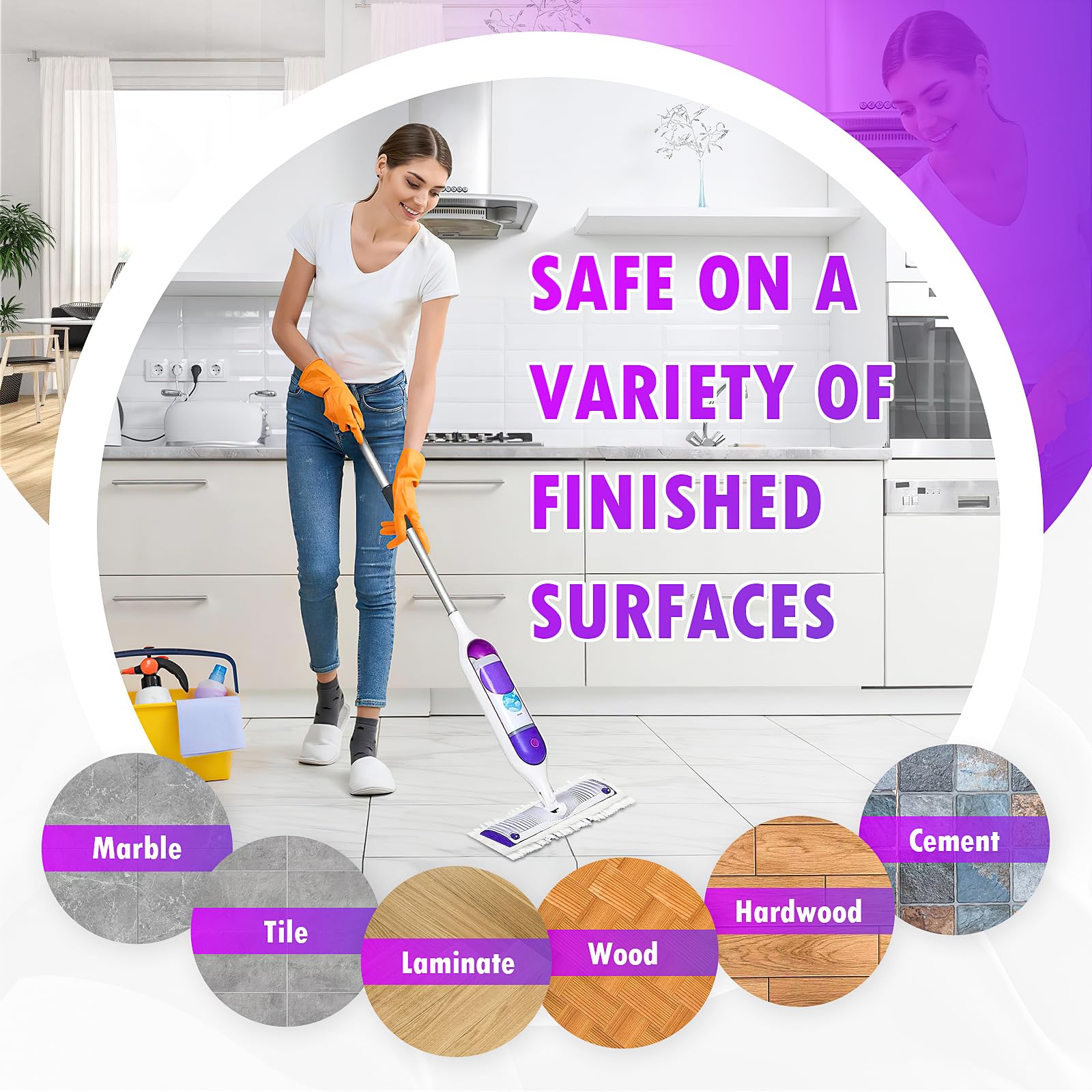 20-Pack Disposable Mopping Pads Refills for PowerMop - Multi-Surface Floor Cleaning Pads Replacement for Hardwood, Tile & Laminate Floors - Ideal for Kitchen, Bathroom & High-Traffic Areas
