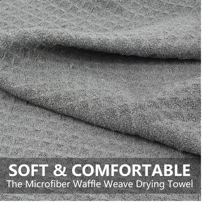 Premium Waffle Weave Microfiber Towels - 16x24 Inches, 380GSM, Bulk Pack of 120 - Ultra Absorbent & Quick Drying for Gym, Spa, Hotel & Automotive Detailing