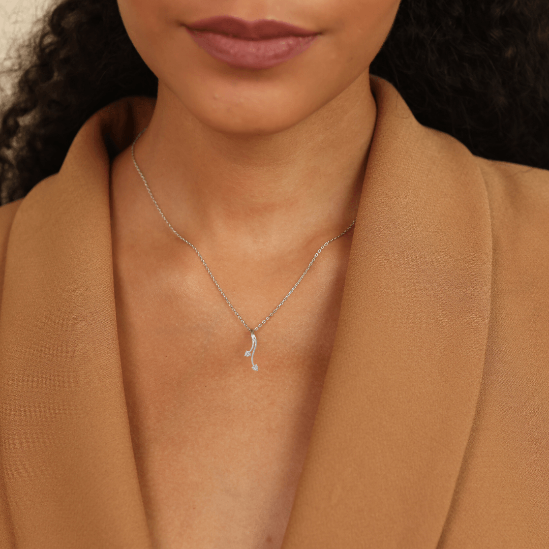 14K White Gold Lab-Created Diamond Pendant Necklace for Women - Elegant & Timeless Jewelry Gift for Birthday, Anniversary & Special Occasions