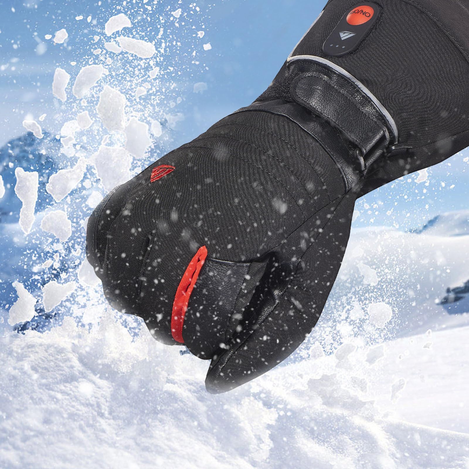 SabotHeat 11.1V Fast Boosted Heated Gloves for Men & Women - Touchscreen Winter Gloves for Extreme Cold Weather, Perfect for Snow Work, Skiing, Running & Outdoor Activities | Great Christmas Gift Idea for Him & Her | Stay Warm During Winter Sports, Commuting & Outdoor Adventures