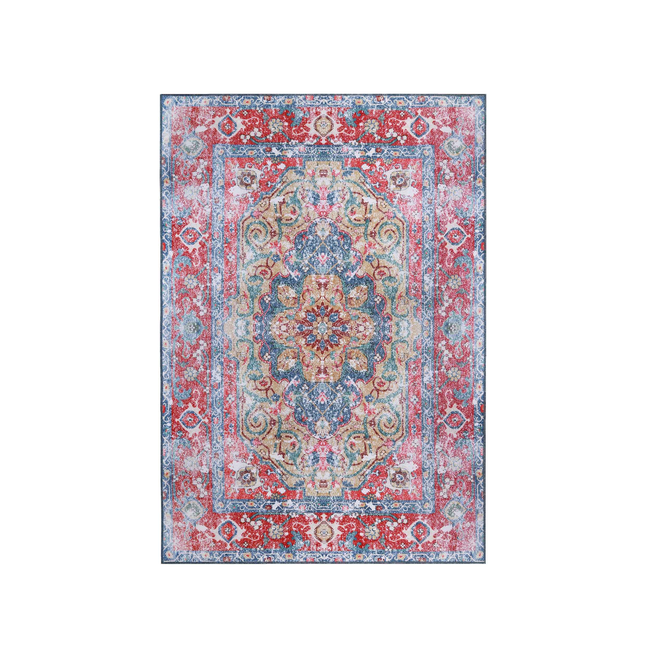 Tanager Rustic Non-Slip Machine Washable Indoor Area Rug - Soft Anti-Skid Living Room Carpet, Bedroom Runner Rug for Home Decor, Perfect for High Traffic Areas & Pet-Friendly Spaces