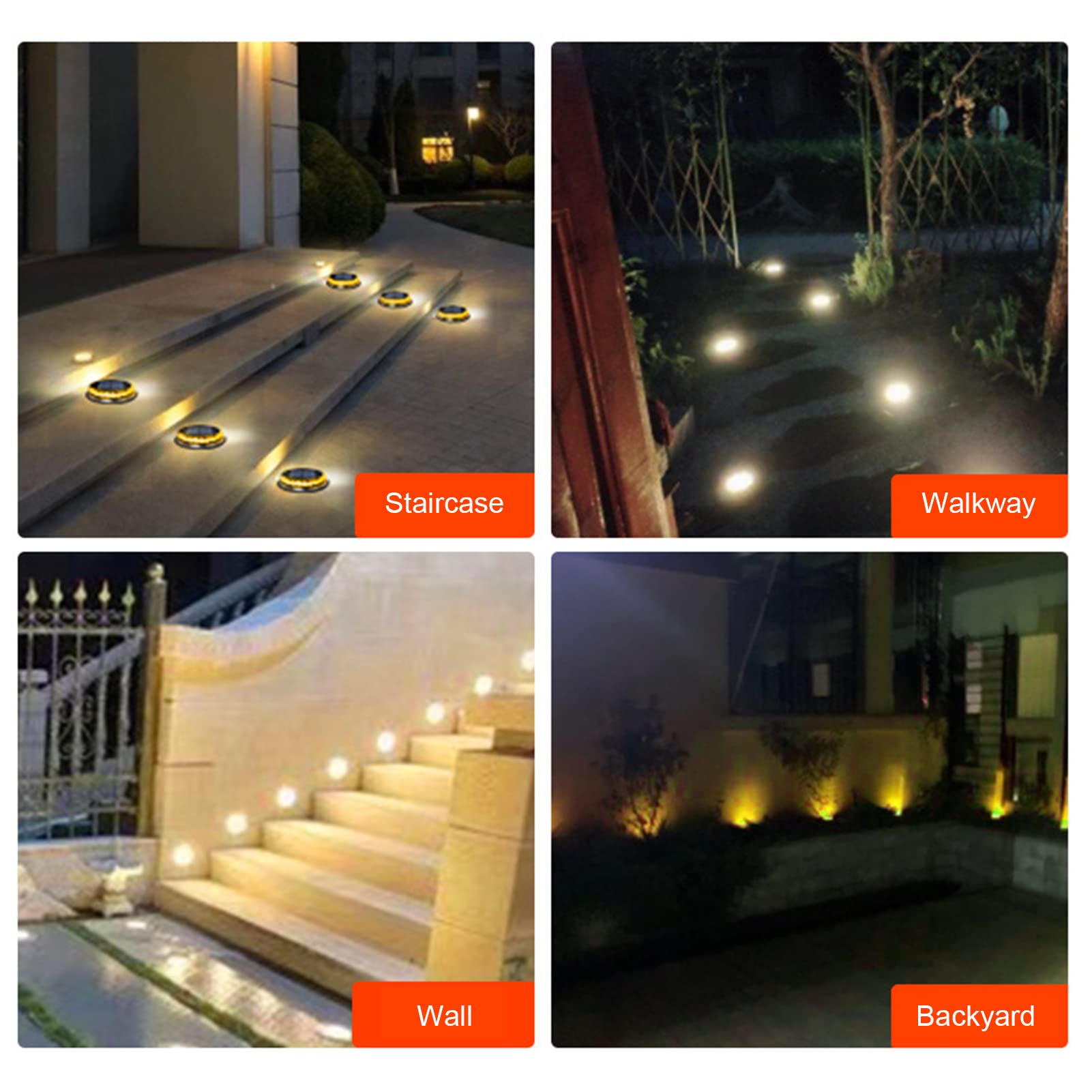 Matybobe Solar Ground Lights - Waterproof Outdoor Solar Garden Lights with Auto On/Off, LED Landscape Lighting for Lawn, Yard, Walkway, Patio - Perfect for Garden Decor, Pathway Illumination & Outdoor Party Lighting