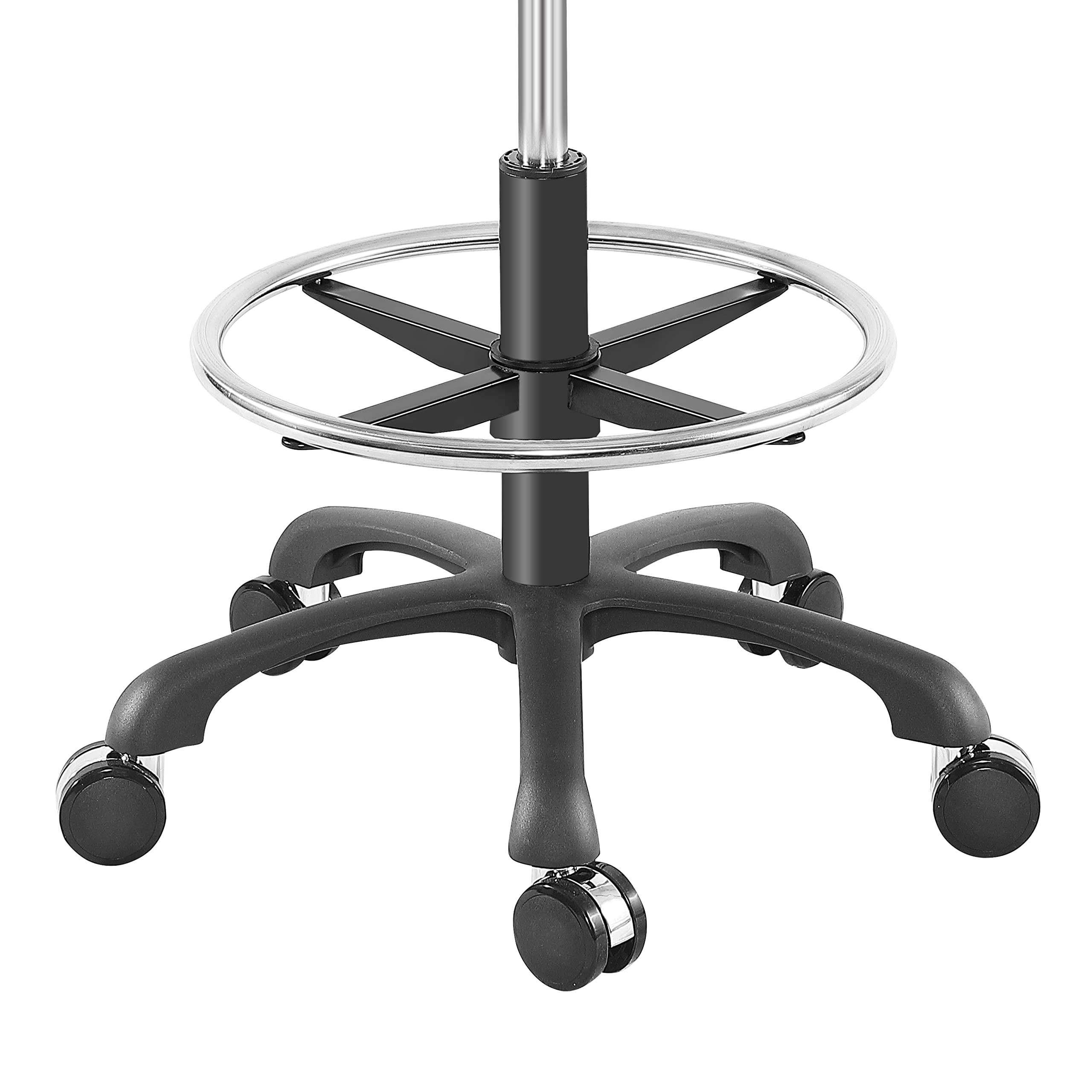Ergonomic Saddle Stool with Back Support - Hydraulic Adjustable Height & Footrest - Perfect for Home Office, Dental Clinic, Tattoo Studio & Salon Use - Comfortable Seating Solution for Professionals