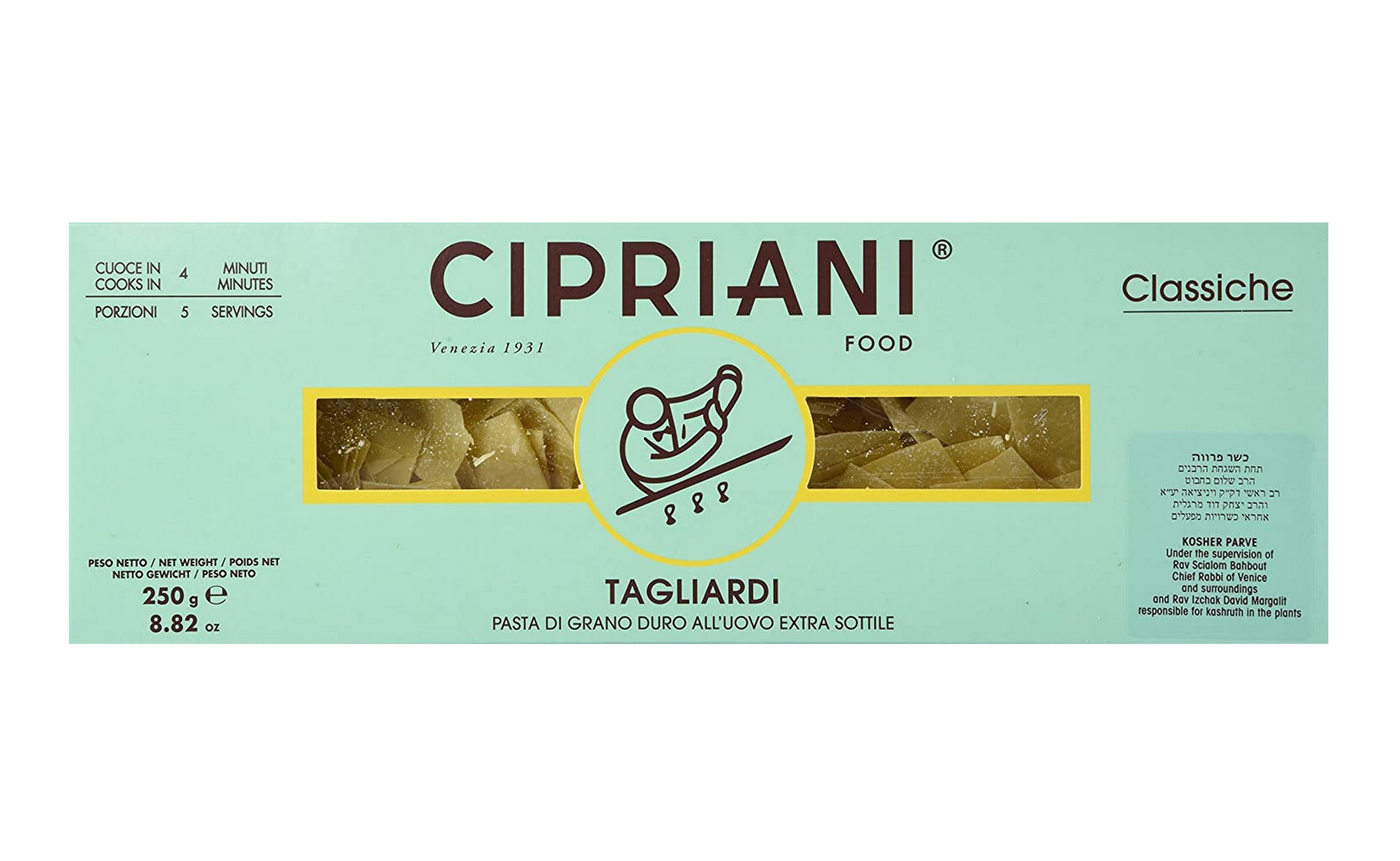 Premium Cipriani Tagliardi Extra Thin Egg Pasta - 8.82 oz (250g) - Authentic Italian Pasta for Fine Dining & Gourmet Recipes