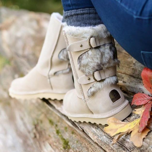 BEARPAW Women's Eloise Suede Slip-On Winter Boots - Comfortable, Warm & Stylish in Multiple Colors for Casual Outings, Work & Winter Fashion