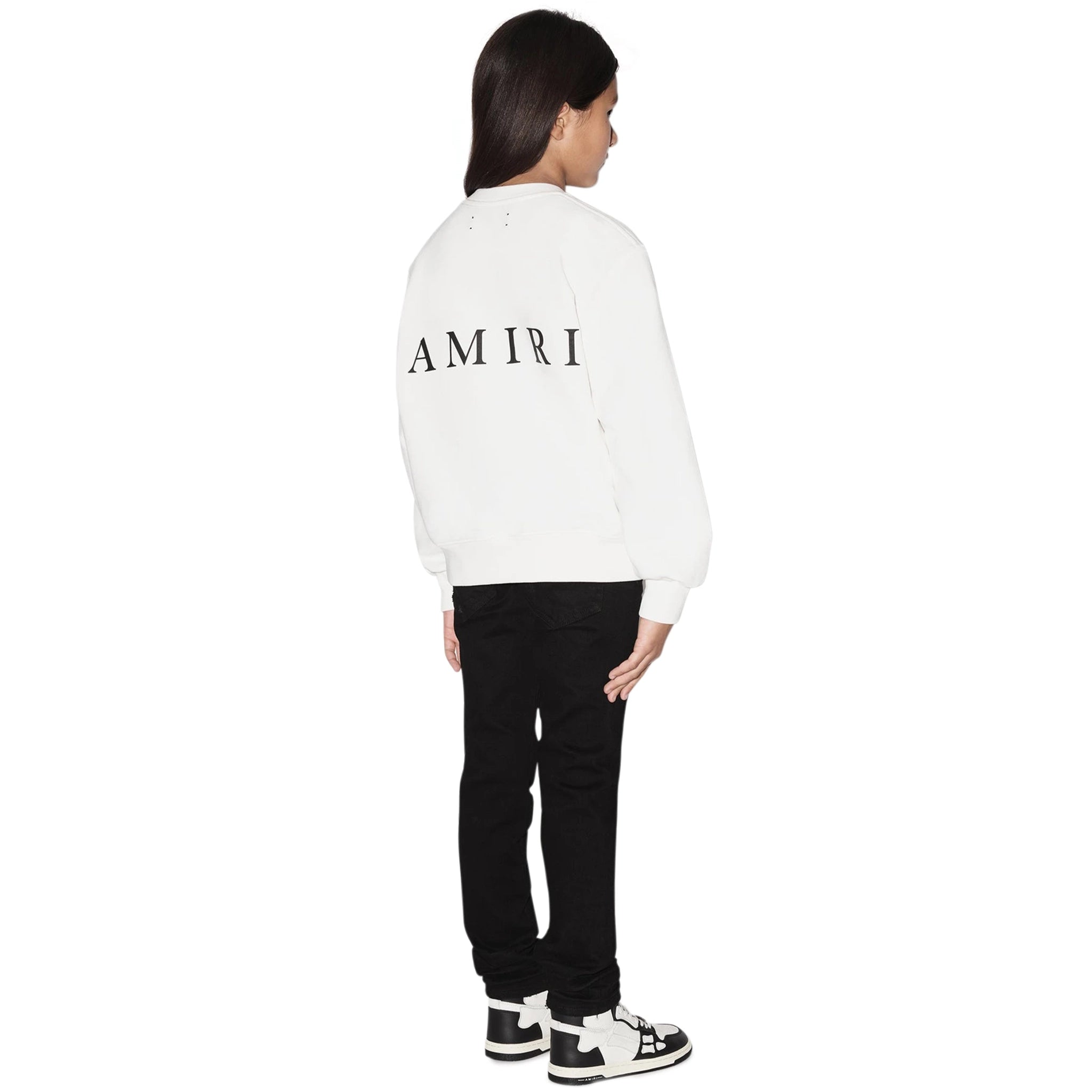Amiri Kids MA White Sweatshirt - Boys & Girls Casual Pullover Hoodie for Streetwear & Everyday Comfort