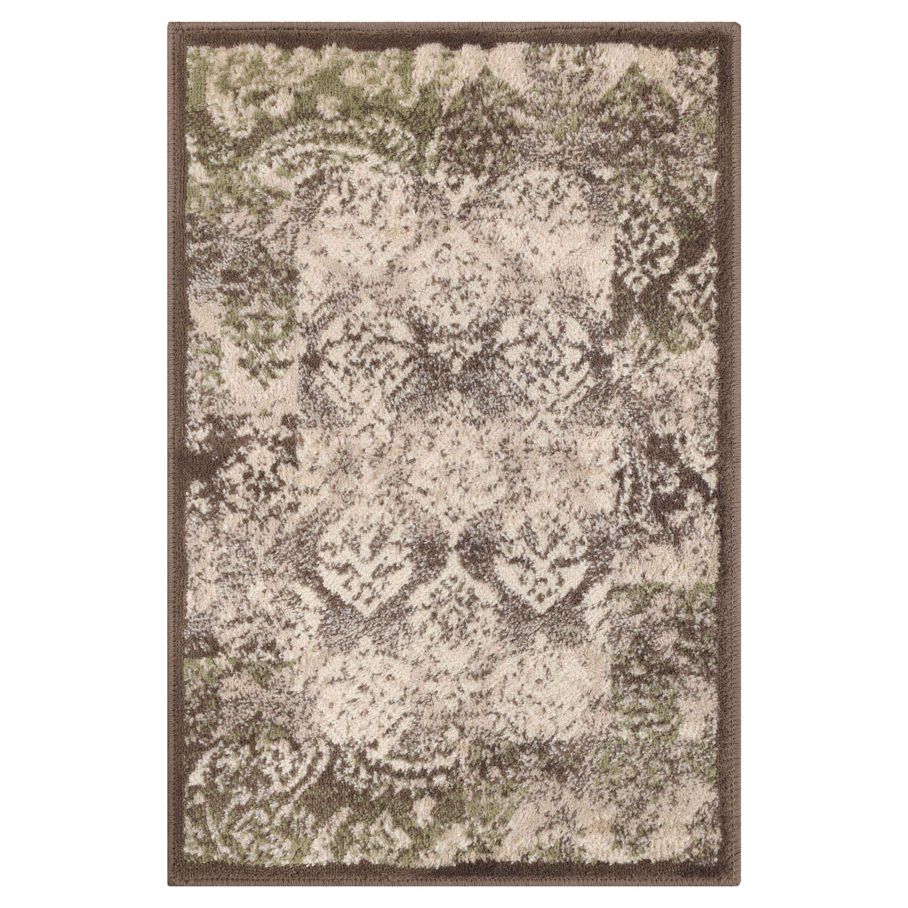 Stylish Modern Damask Indoor Area Rugs & Runners - Non-Slip Soft Living Room Carpet for Bedroom, Hallway, Entryway - Home Decor Floor Mat