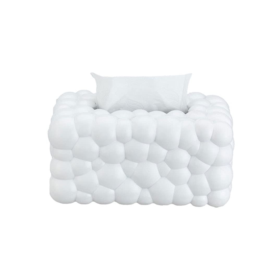 WanhaoShop White Minimalist Tissue Box Holder - Creative Storage Box for Living Room, Bedroom, Desktop & Dining Table - Perfect for Home & Office Organization