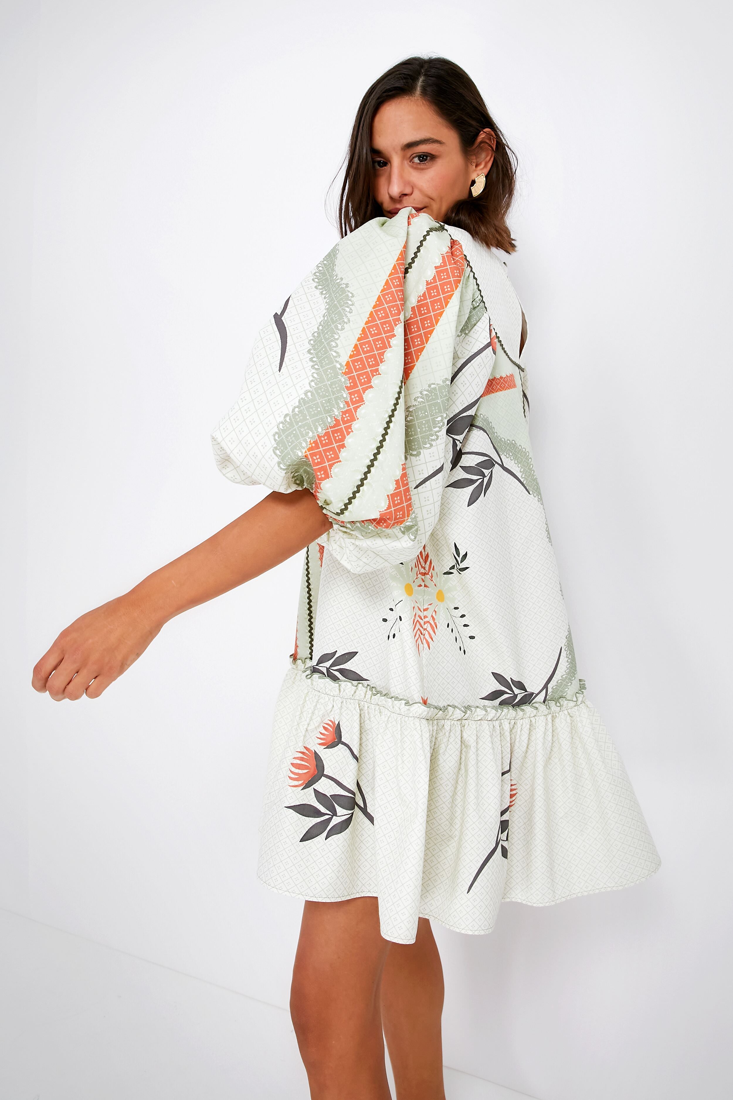 Stella Dress with Botanical Print - Floral Summer Dress for Women | Perfect for Beach, Garden Parties & Casual Outings