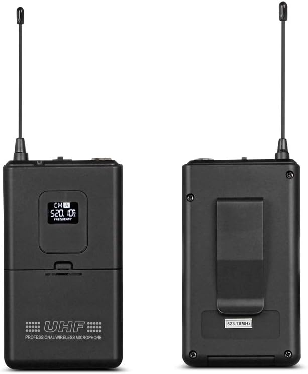 Refurbished Wireless UHF System - 4 Channel with 4 Lavalier Mics, 4 Bodypacks & 4 Headsets for Church, Theater, and Conference Presentations