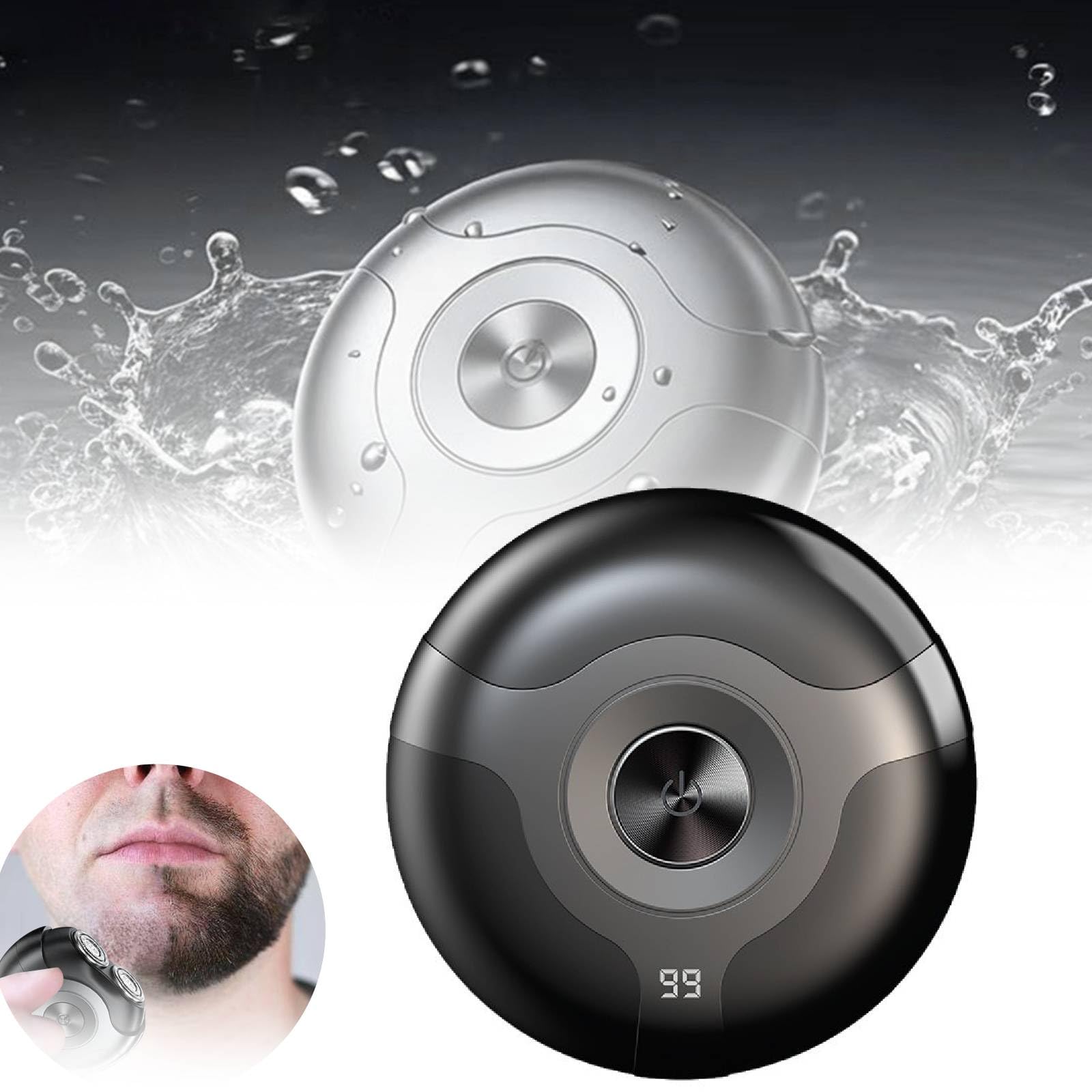 Mini Electric Shaver for Men - Portable Travel Razor with UFO Design, Rechargeable & Waterproof - Perfect for Office, Gym, and On-the-Go Grooming